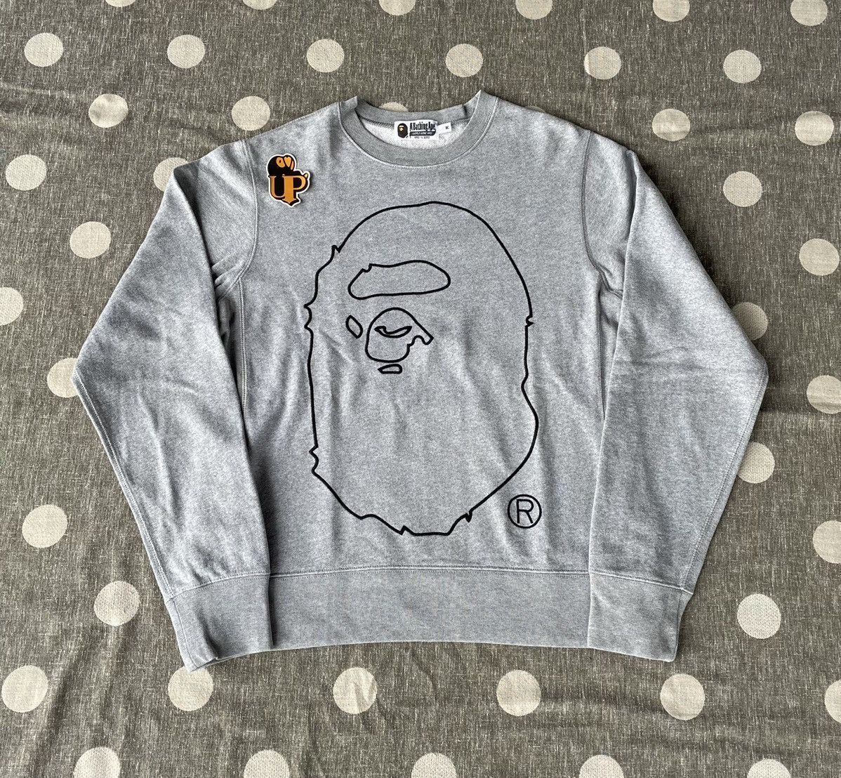 Bape Bape Embroidered Ape Head Logo Crewneck Size US M / EU 48-50 / 2 - 1 Thumbnail