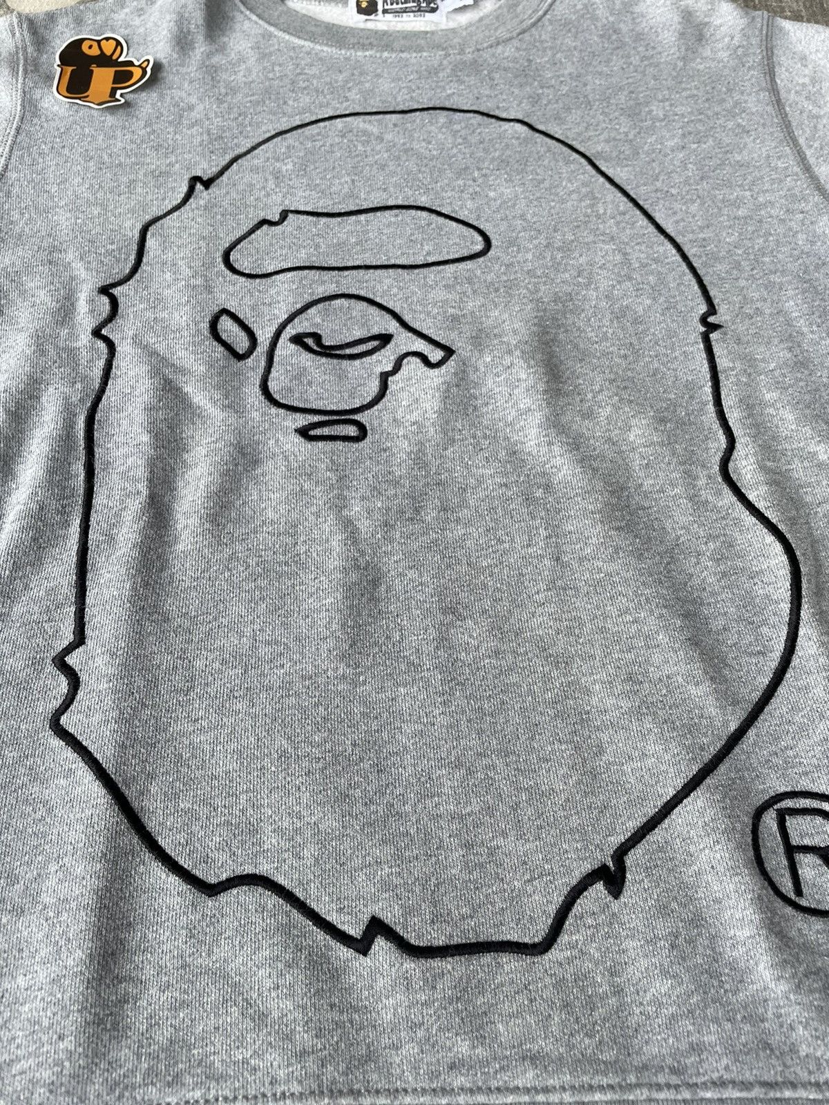Bape Bape Embroidered Ape Head Logo Crewneck Size US M / EU 48-50 / 2 - 2 Thumbnail