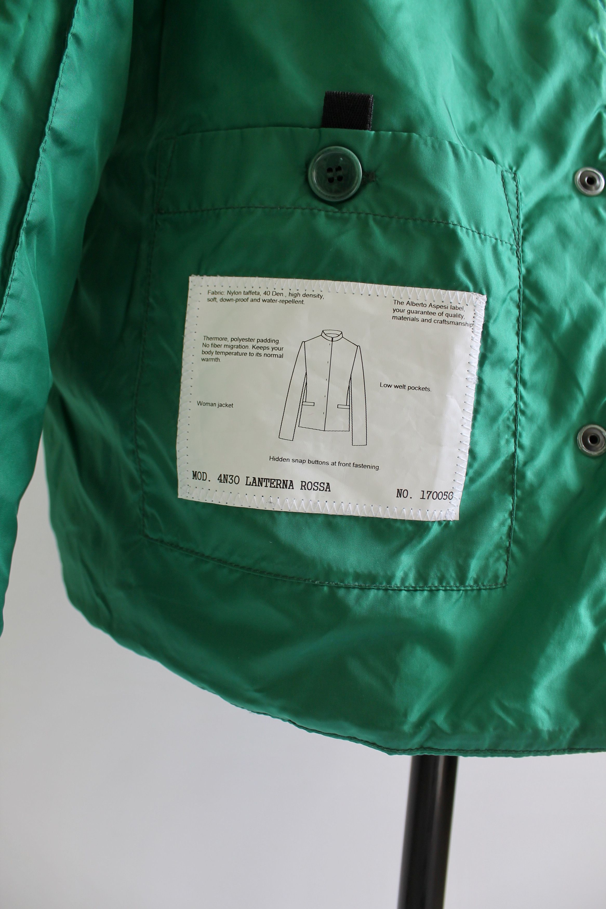Aspesi Aspesi Lanterna Rossa Thermore Green Padded Jacket Small Size S / US 4 / IT 40 - 6 Thumbnail