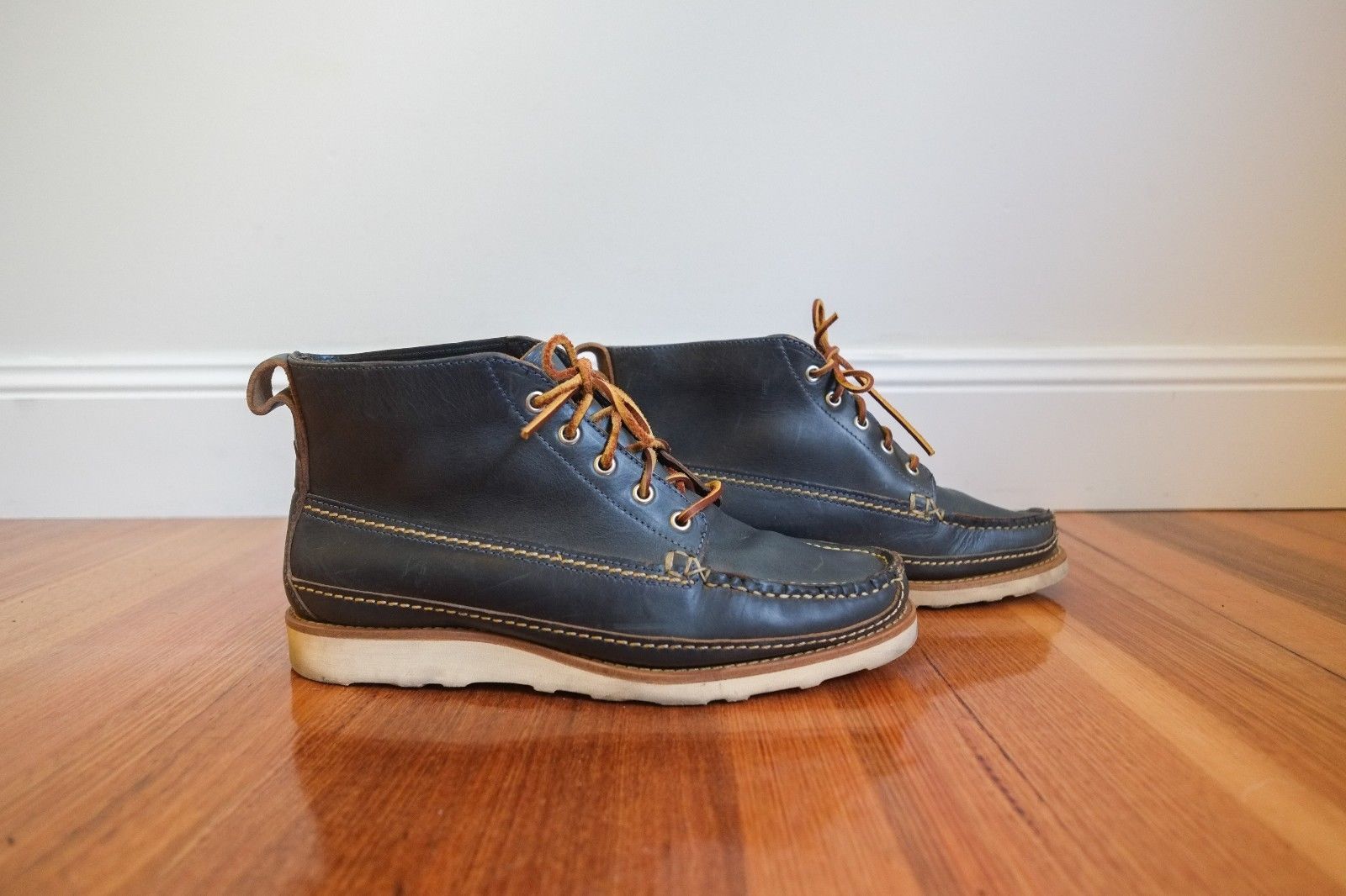 Oak Street Bootmakers Camp Boot - Navy Horween Chromexcel (RARE SOLD OUT) Size US 10 / EU 43 - 3 Thumbnail