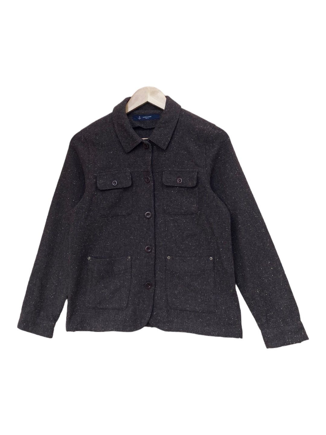 Japanese Brand 🔥VINTAGE MARINE & WORK PAR ICI WOOL BUTTON CHORE JACKET Size US S / EU 44-46 / 1 - 5 Thumbnail