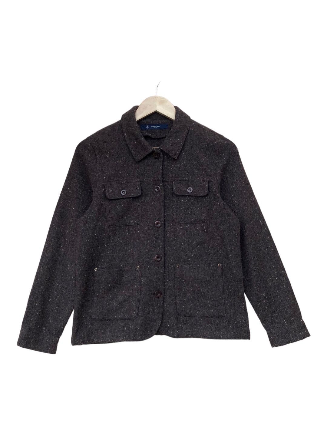 Japanese Brand 🔥VINTAGE MARINE & WORK PAR ICI WOOL BUTTON CHORE JACKET Size US S / EU 44-46 / 1 - 1 Thumbnail