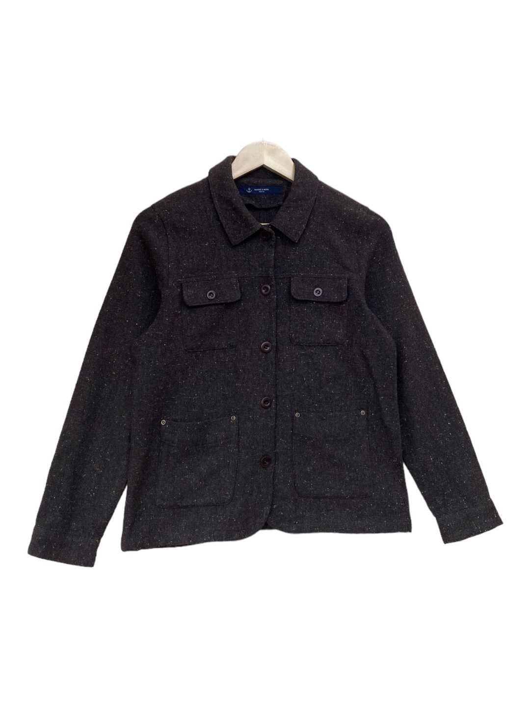 Japanese Brand 🔥VINTAGE MARINE & WORK PAR ICI WOOL BUTTON CHORE JACKET Size US S / EU 44-46 / 1 - 3 Thumbnail