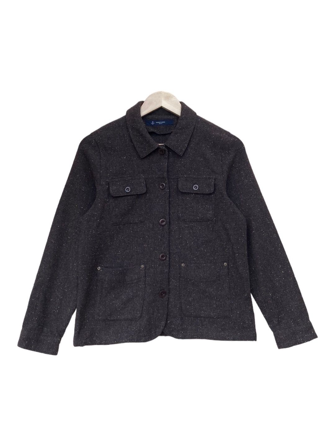 Japanese Brand 🔥VINTAGE MARINE & WORK PAR ICI WOOL BUTTON CHORE JACKET Size US S / EU 44-46 / 1 - 6 Thumbnail