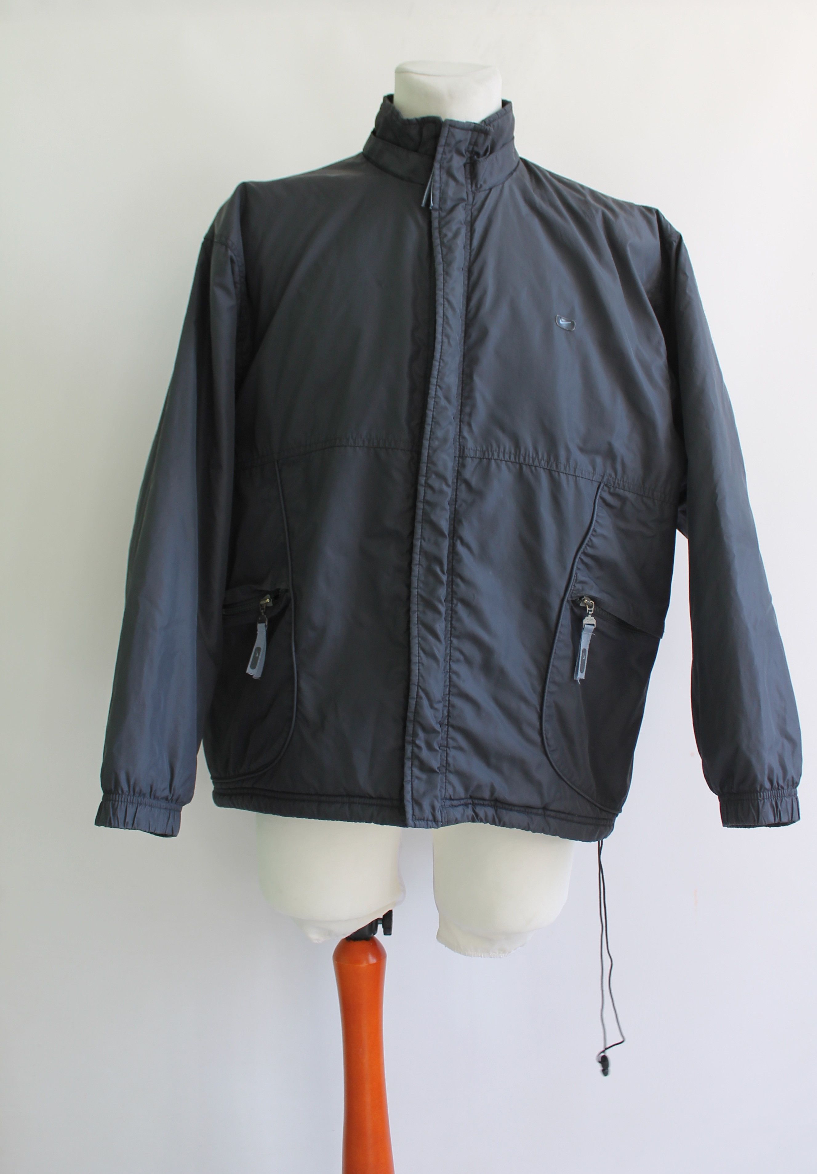 Nike 90's Nike vintage swoosh padded jacket gray y2k Size US L / EU 52-54 / 3 - 2 Thumbnail