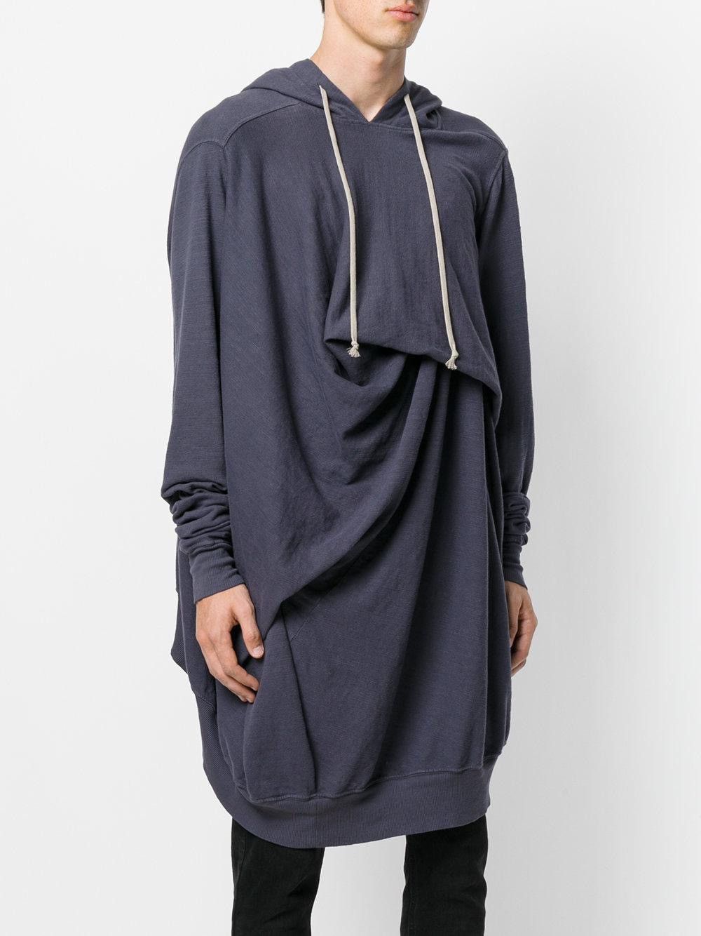 Rick Owens Drkshdw Oversize draped cotton hoodie Size US L / EU 52-54 / 3 - 2 Thumbnail