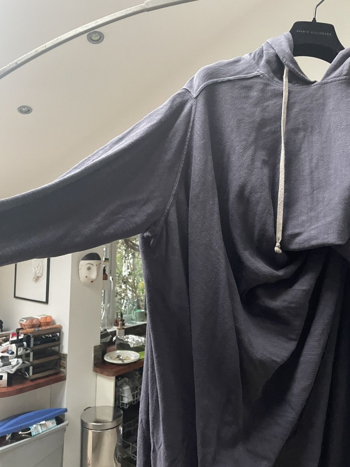 Rick Owens Drkshdw Oversize draped cotton hoodie Size US L / EU 52-54 / 3 - 5 Thumbnail