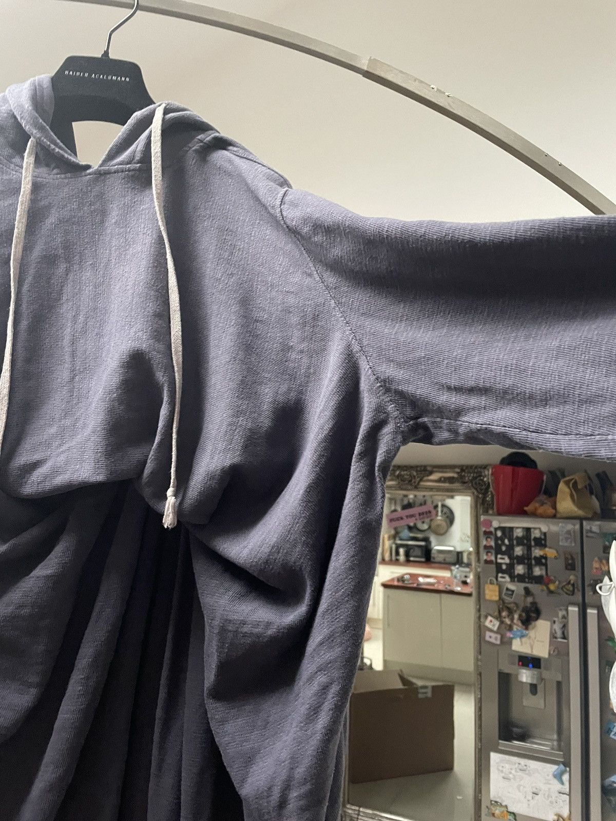 Rick Owens Drkshdw Oversize draped cotton hoodie Size US L / EU 52-54 / 3 - 6 Thumbnail