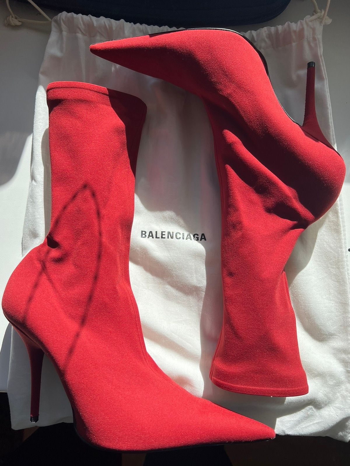 Balenciaga BALENCIAGA RED KNIFE SPANDEX SOCK BOOTS Size US 6.5 / IT 36.5 - 1 Preview