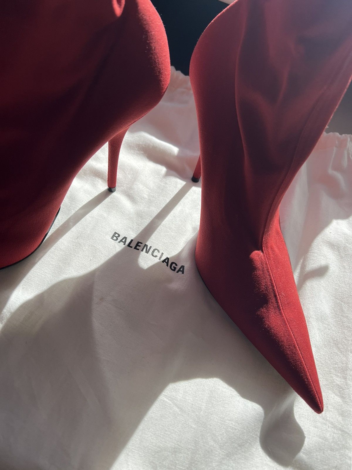 Balenciaga BALENCIAGA RED KNIFE SPANDEX SOCK BOOTS Size US 6.5 / IT 36.5 - 2 Preview