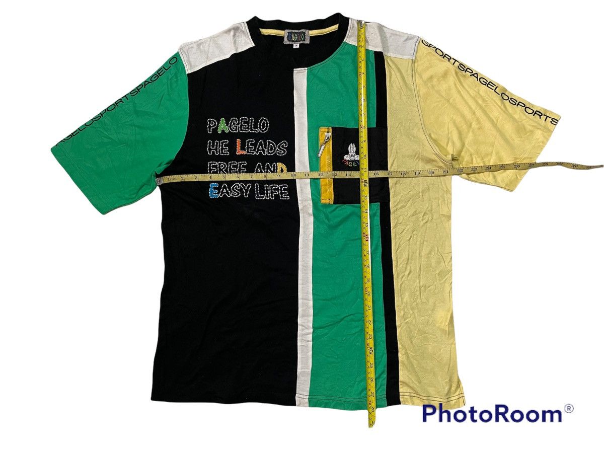 Japanese Brand Vintage 90’s Pagelo Zipper Pocket Multicolour T-Shirt Size US L / EU 52-54 / 3 - 3 Thumbnail