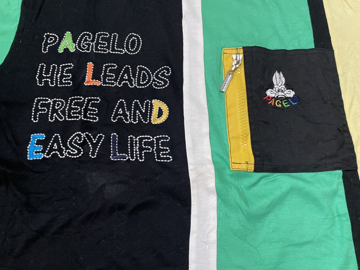 Japanese Brand Vintage 90’s Pagelo Zipper Pocket Multicolour T-Shirt Size US L / EU 52-54 / 3 - 6 Thumbnail