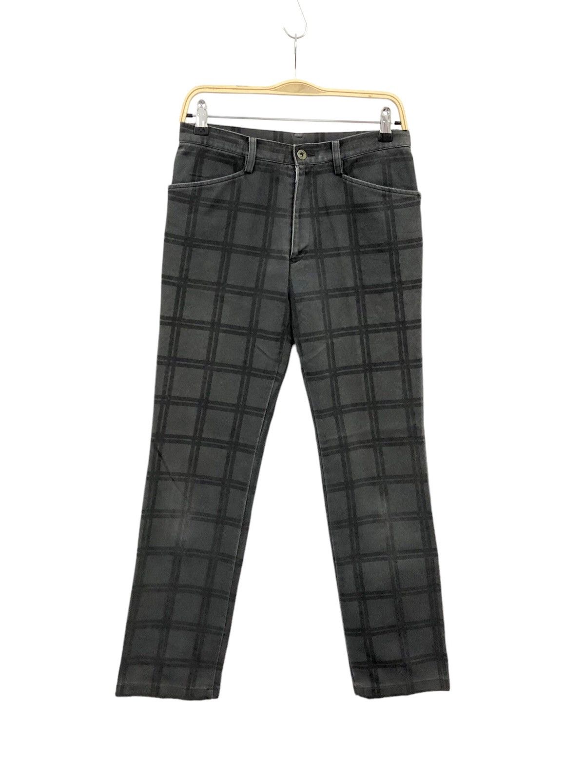 Boycott Late 90's Boycott plaid grey micro-cord denim pants Size US 29 - 9 Thumbnail