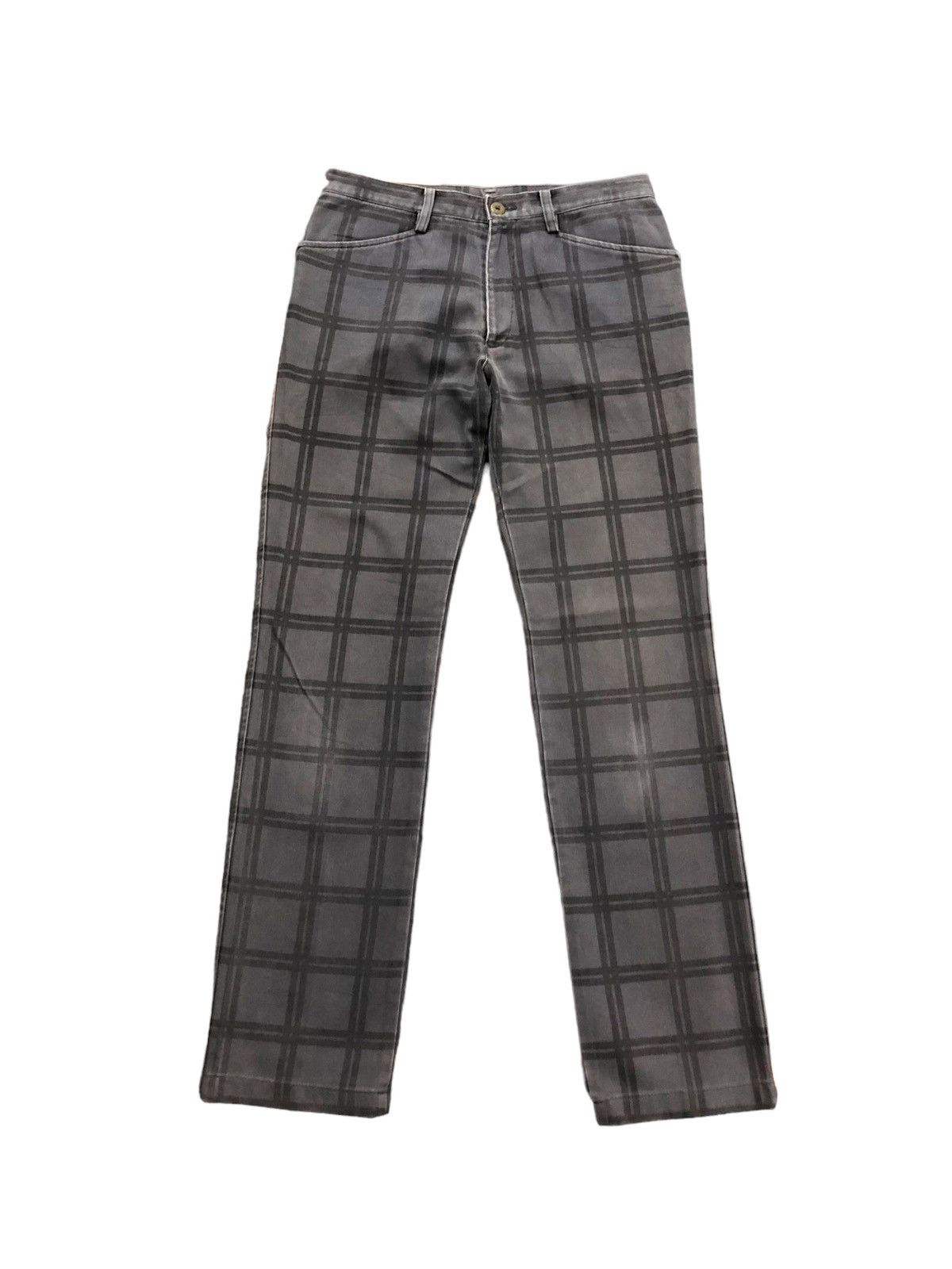 Boycott Late 90's Boycott plaid grey micro-cord denim pants Size US 29 - 1 Thumbnail