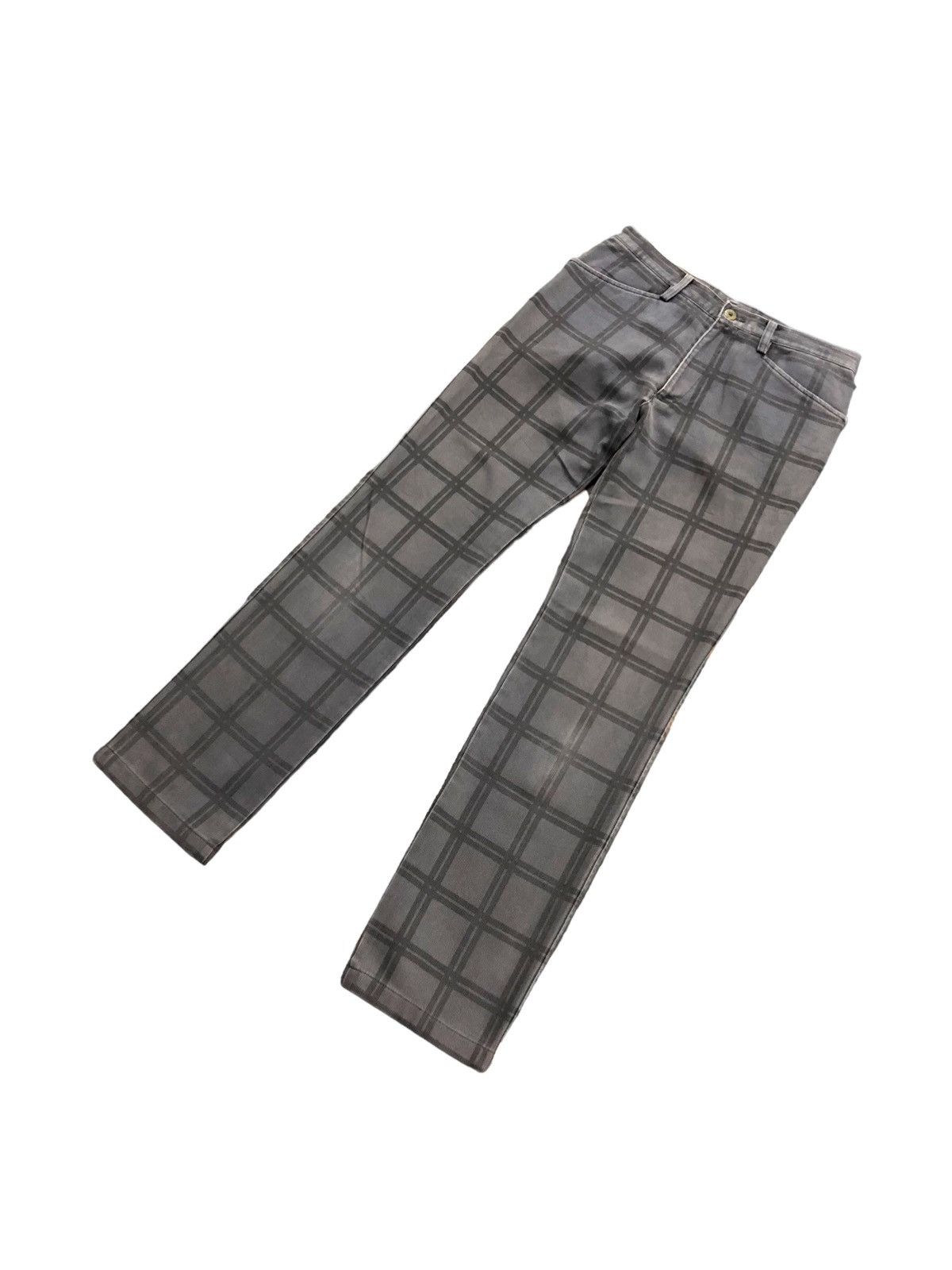 Boycott Late 90's Boycott plaid grey micro-cord denim pants Size US 29 - 2 Thumbnail