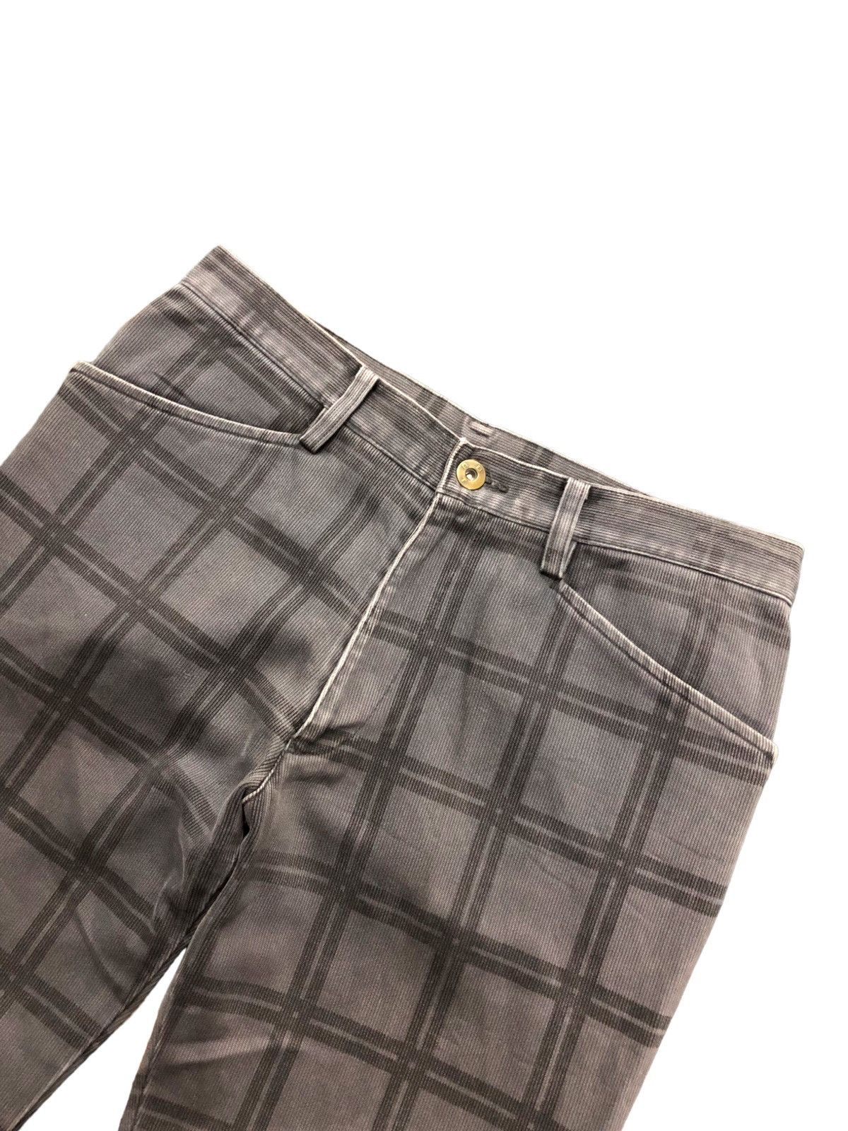 Boycott Late 90's Boycott plaid grey micro-cord denim pants Size US 29 - 4 Thumbnail
