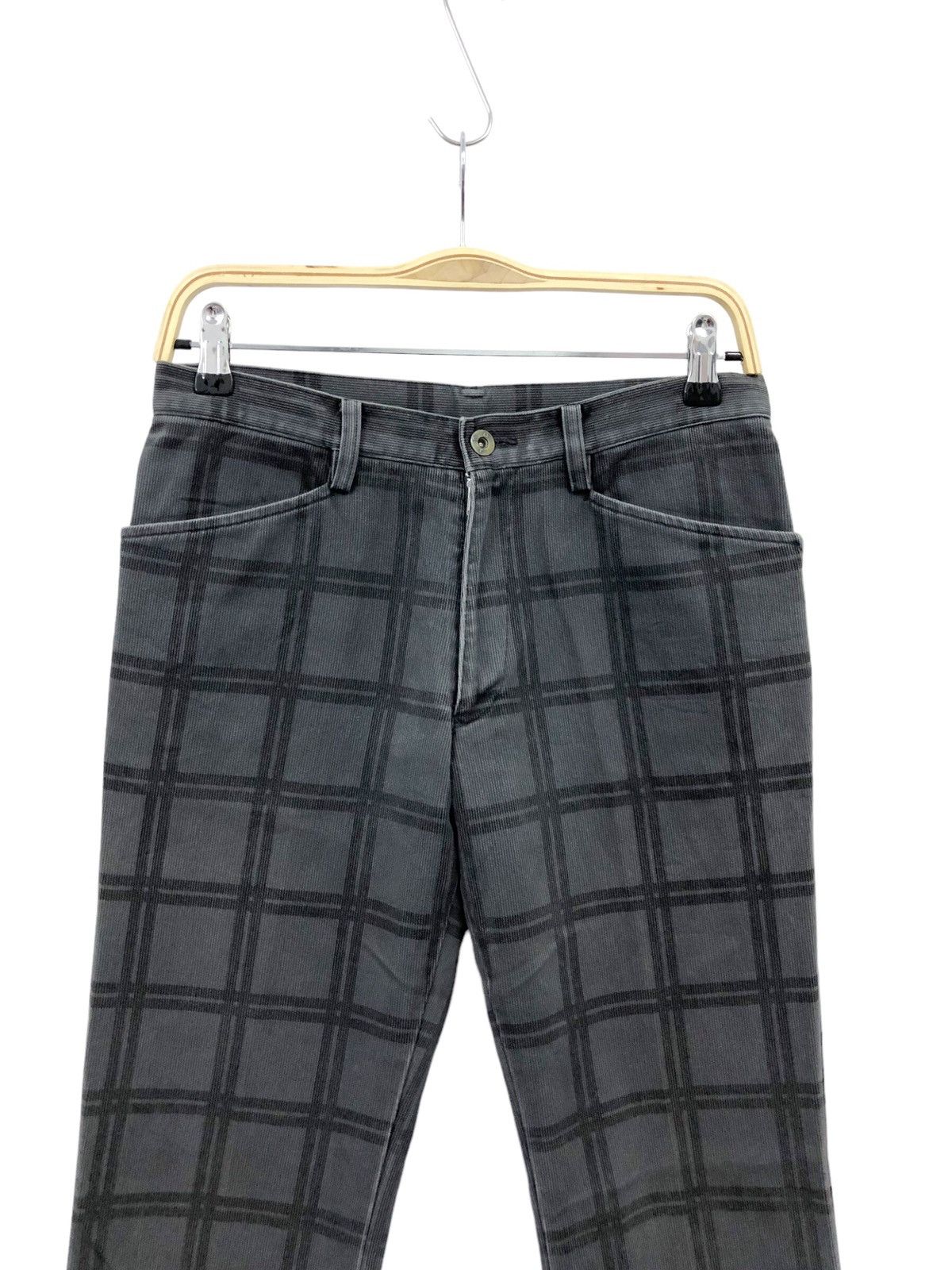 Boycott Late 90's Boycott plaid grey micro-cord denim pants Size US 29 - 8 Thumbnail