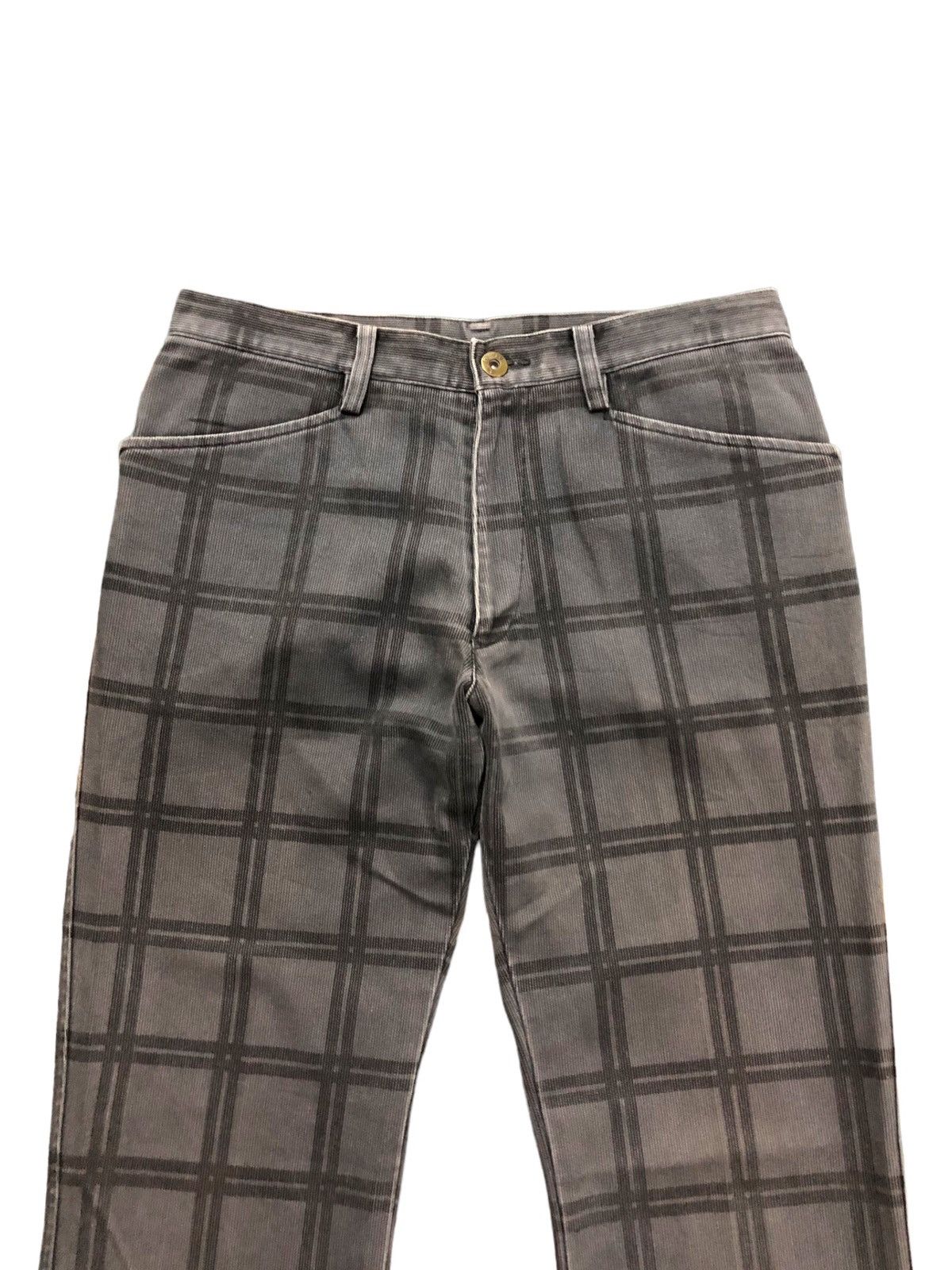 Boycott Late 90's Boycott plaid grey micro-cord denim pants Size US 29 - 3 Thumbnail