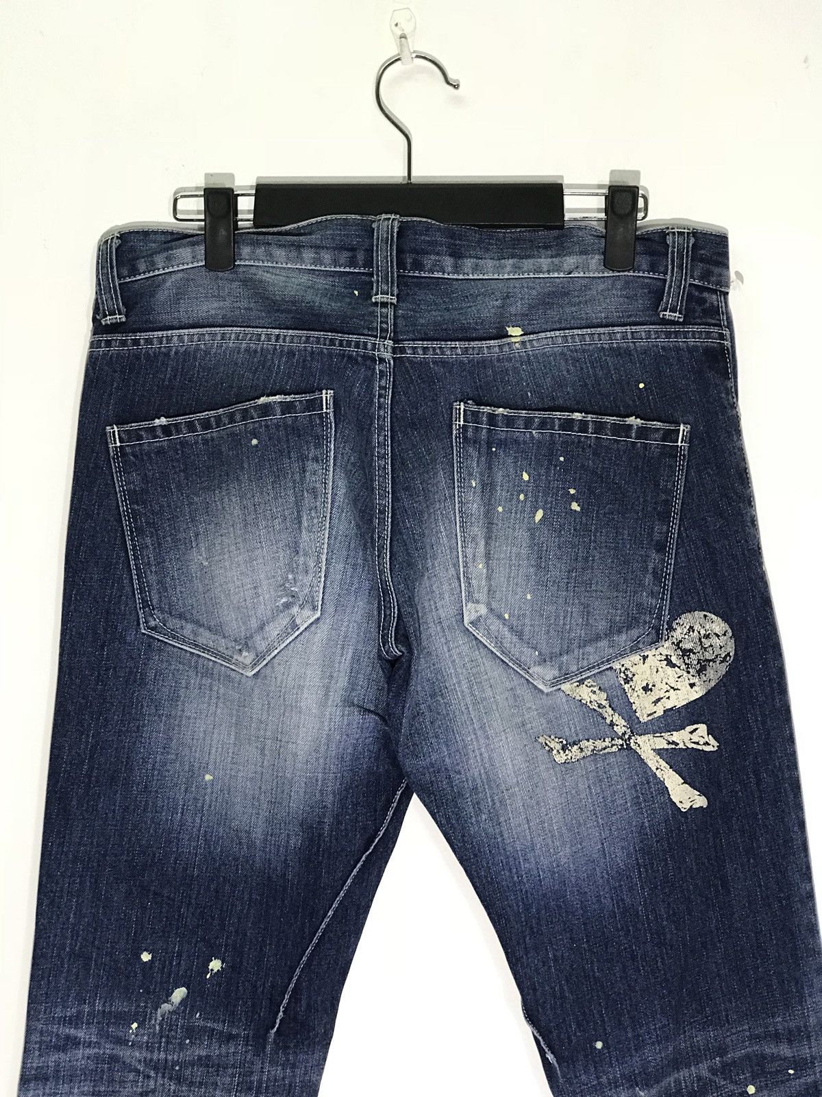 If Six Was Nine × Japanese Brand Japan Brand Deep Skull Distressed Denim Jeans Made In Japan Size US 32 / EU 48 - 4 Thumbnail
