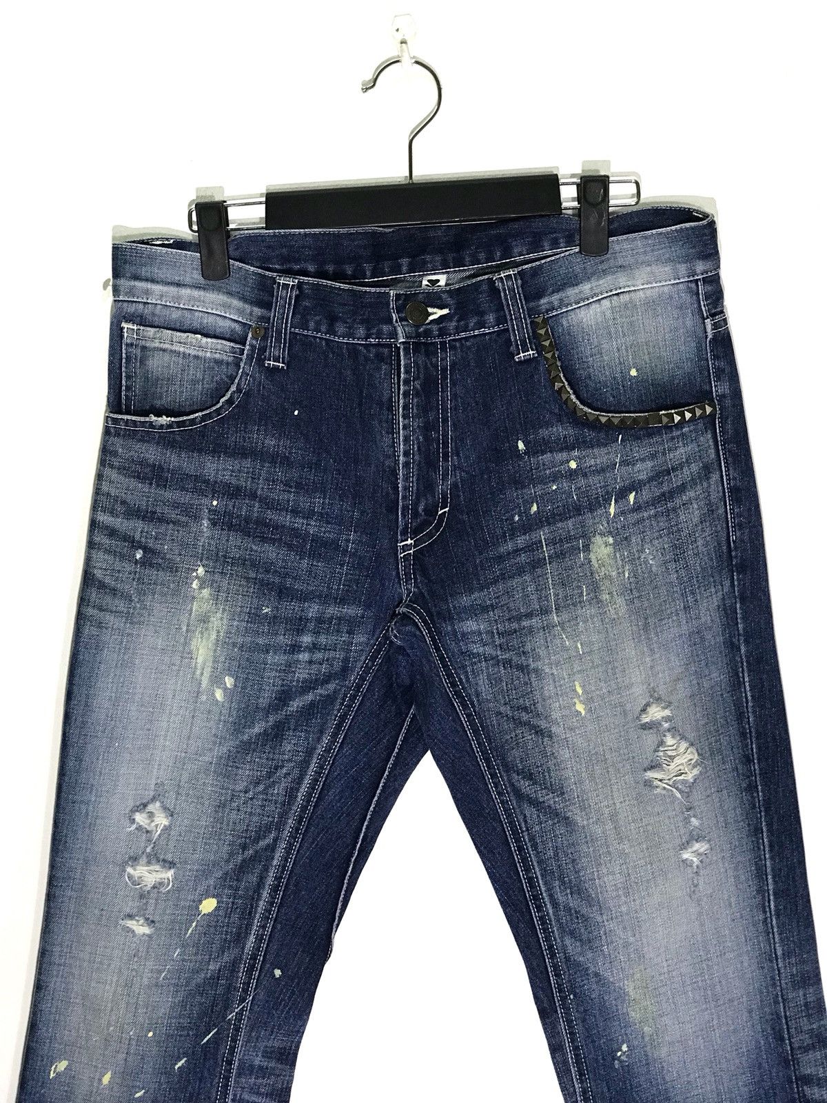 If Six Was Nine × Japanese Brand Japan Brand Deep Skull Distressed Denim Jeans Made In Japan Size US 32 / EU 48 - 3 Thumbnail