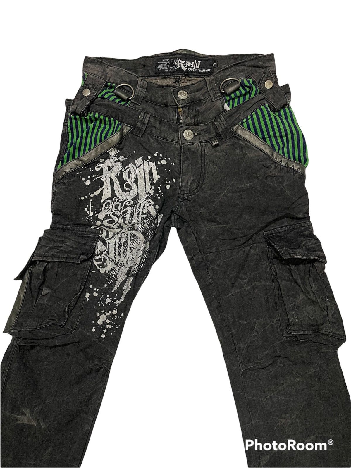 Japanese Brand Japanese Brand Streetwear Double Waist Cargo Pants Size US 29 - 3 Thumbnail