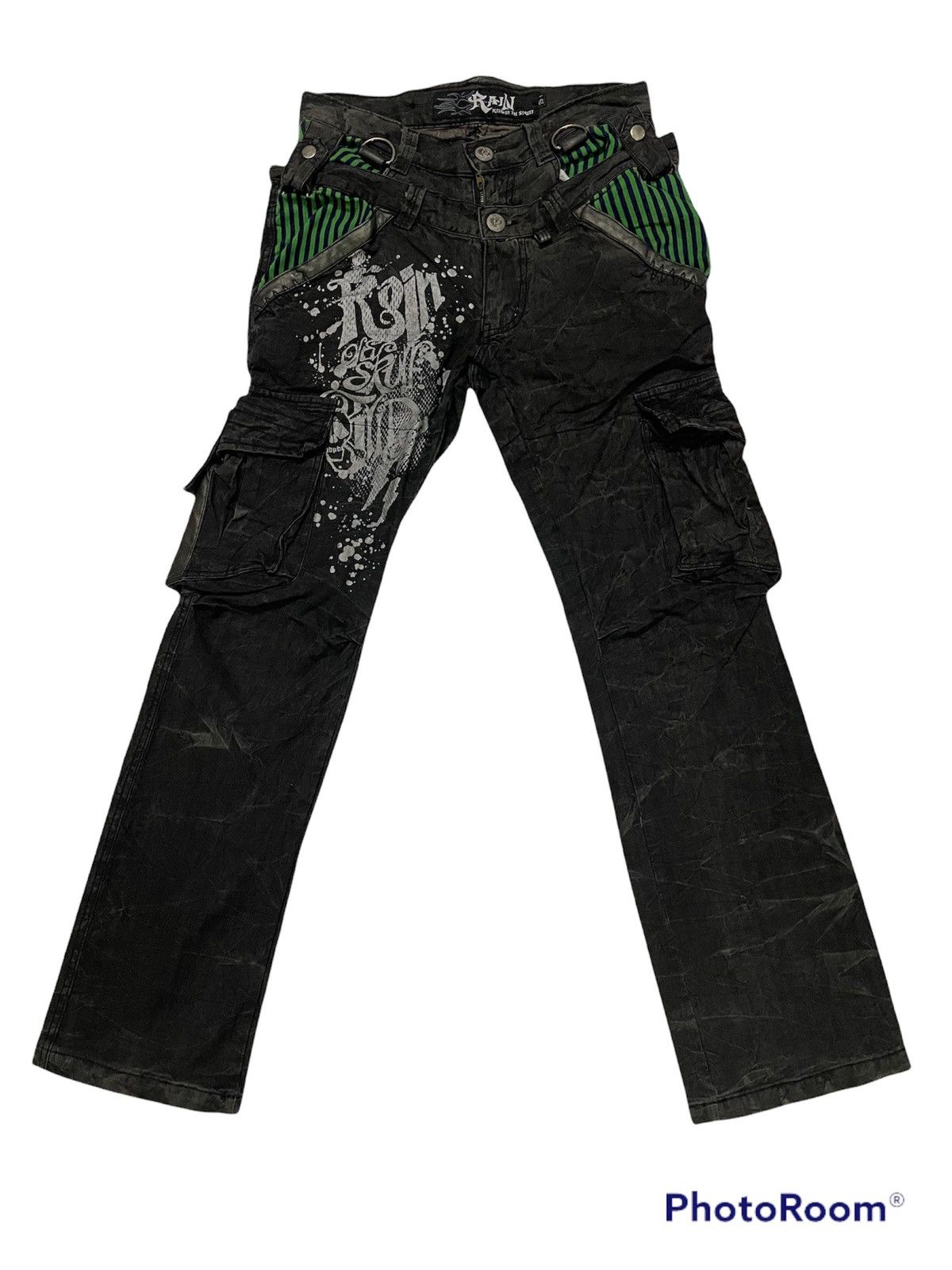 Japanese Brand Streetwear Double Waist Cargo Pants