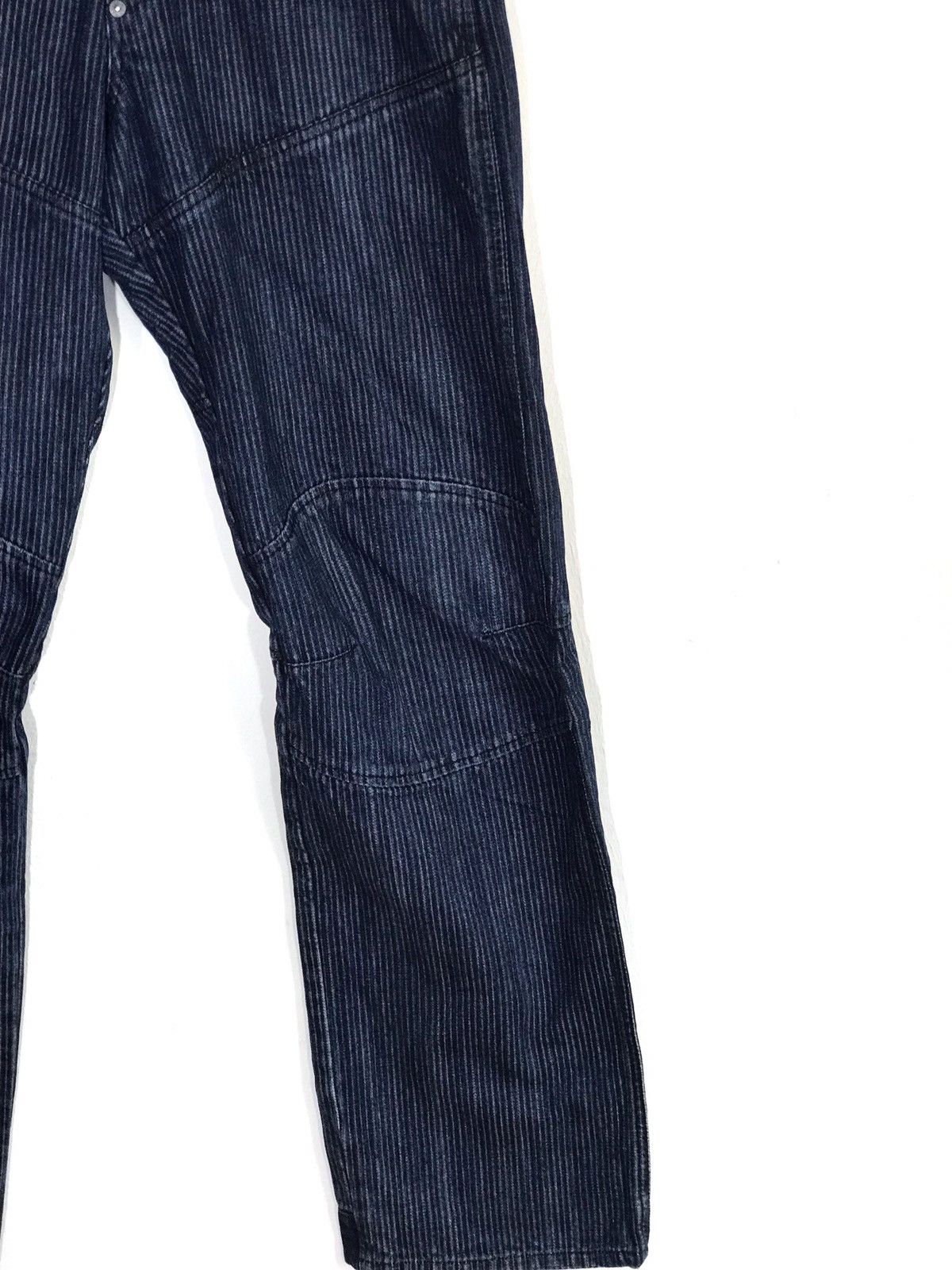 Japanese Brand Japanese Brand On Board Panelled Knee Pin Striped Jeans Size US 30 / EU 46 - 3 Thumbnail