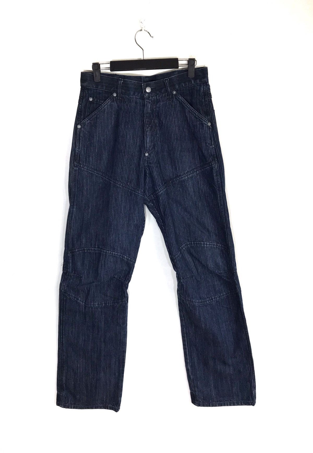 Japanese Brand Japanese Brand On Board Panelled Knee Pin Striped Jeans Size US 30 / EU 46 - 1 Thumbnail