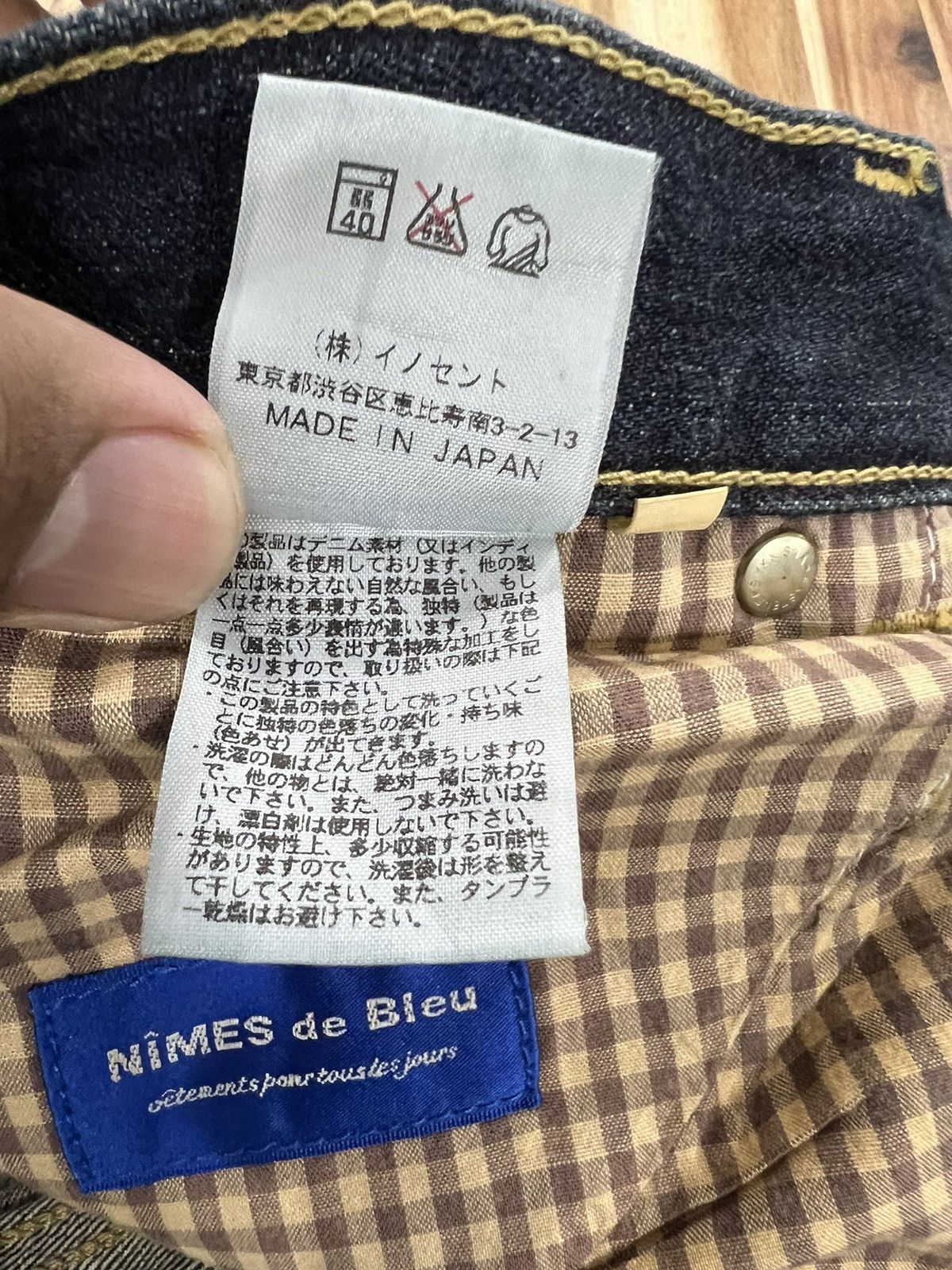 Japanese Brand Nimes De Blues Vetements Pour Selvedge Brand Denim Jeans Size US 31 - 12 Thumbnail
