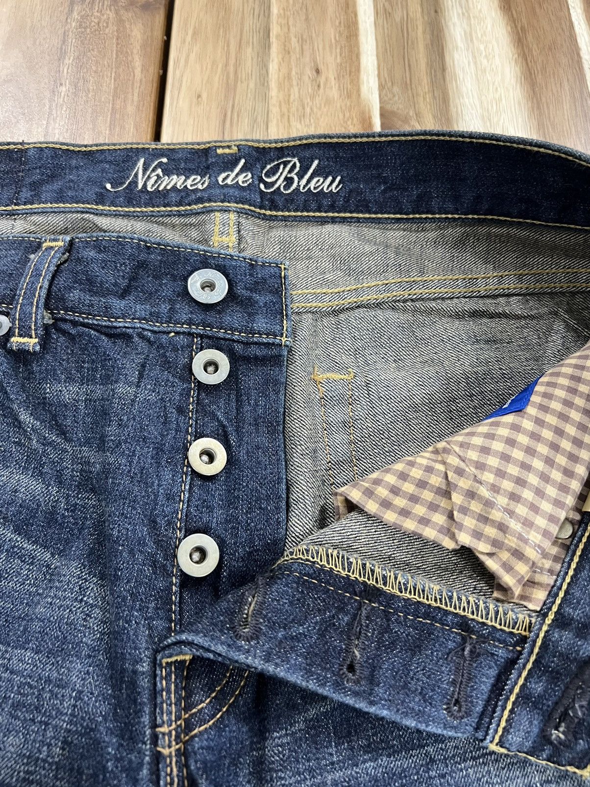Japanese Brand Nimes De Blues Vetements Pour Selvedge Brand Denim Jeans Size US 31 - 7 Thumbnail