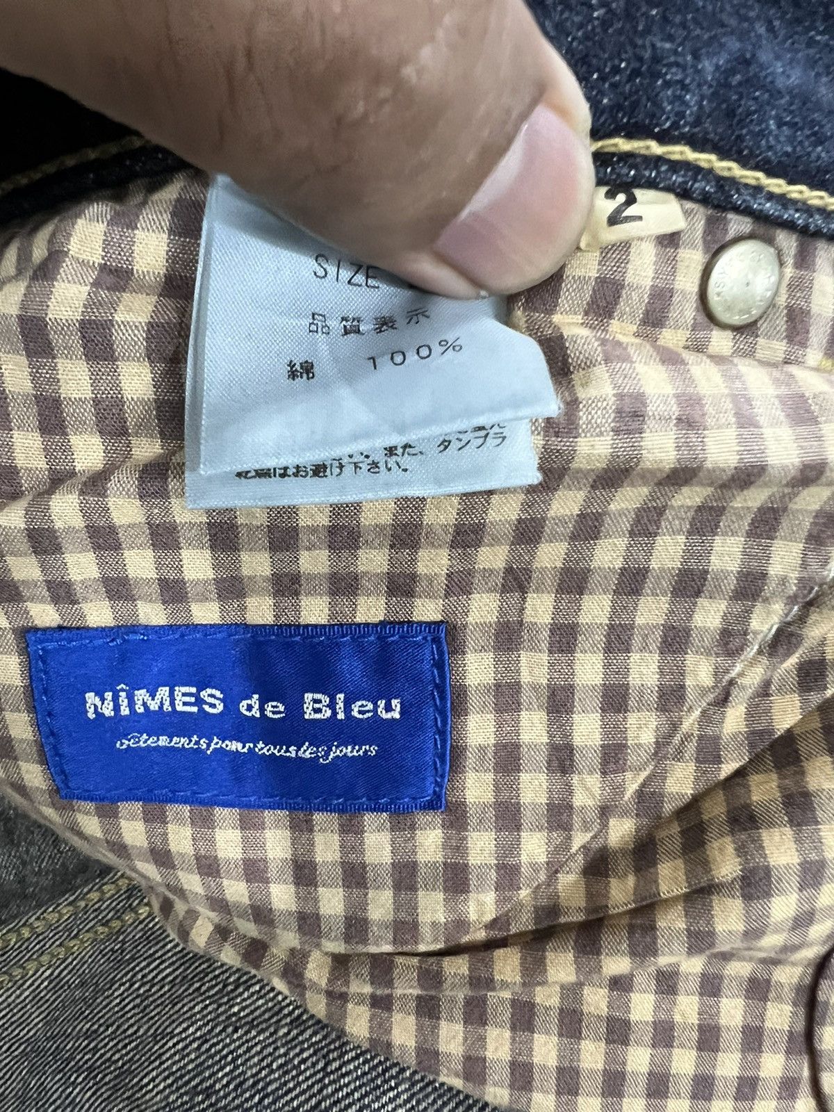 Japanese Brand Nimes De Blues Vetements Pour Selvedge Brand Denim Jeans Size US 31 - 11 Thumbnail