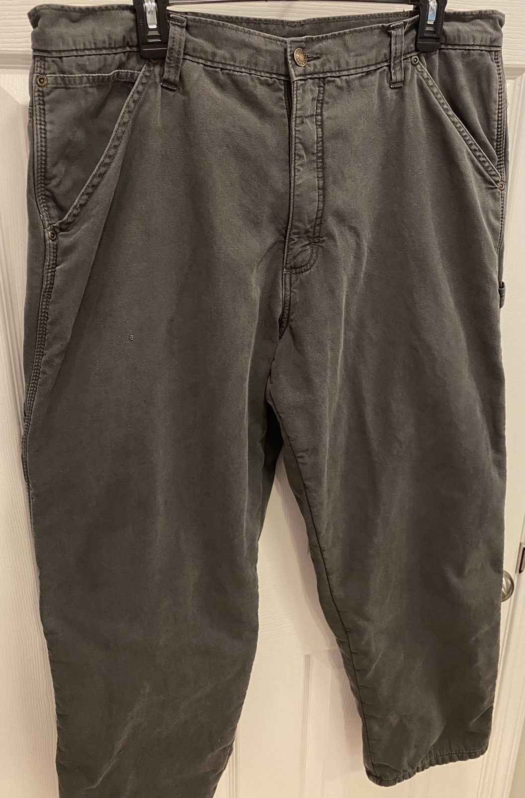 Wrangler Wrangler Mens Grey Work Pants /w Fleece Interior Size US 36 / EU 52 - 2 Thumbnail