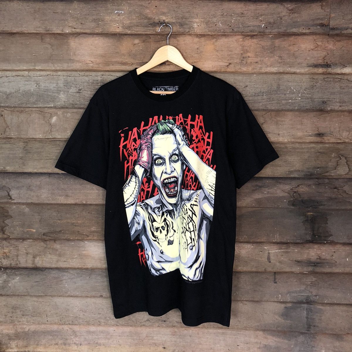DC Comics Joker big print batman movie Black T-Shirt #3164 Size US XL / EU 56 / 4 - 1 Thumbnail