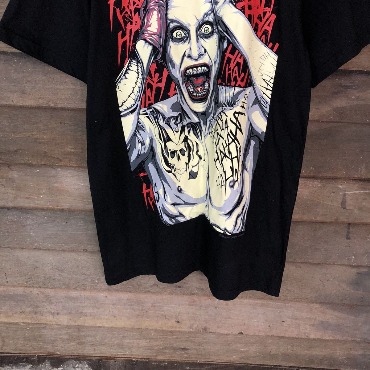 DC Comics Joker big print batman movie Black T-Shirt #3164 Size US XL / EU 56 / 4 - 4 Thumbnail