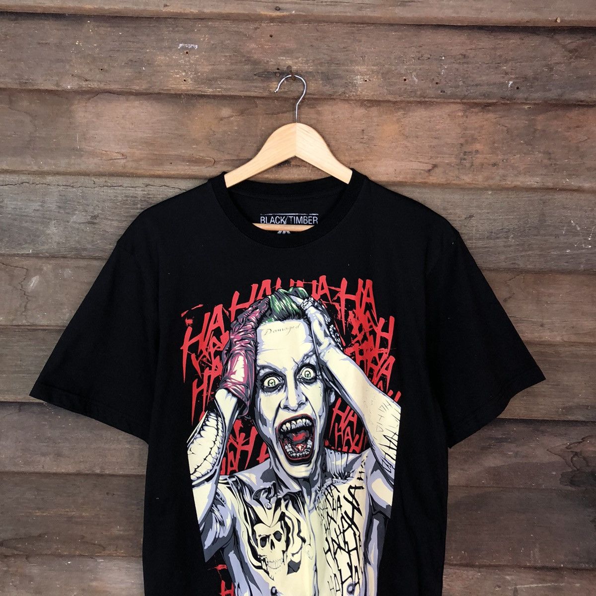 DC Comics Joker big print batman movie Black T-Shirt #3164 Size US XL / EU 56 / 4 - 3 Thumbnail