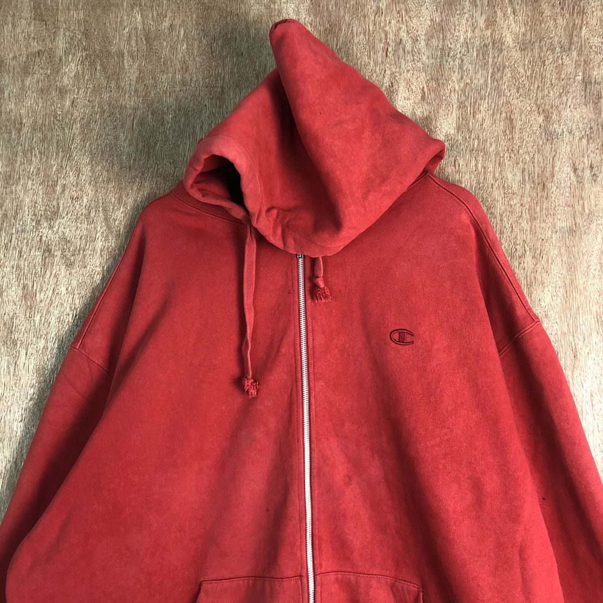Champion DL XXXL Champion vintage Oversize Red Hoodies sweater #c169 Size US XXL / EU 58 / 5 - 2 Thumbnail