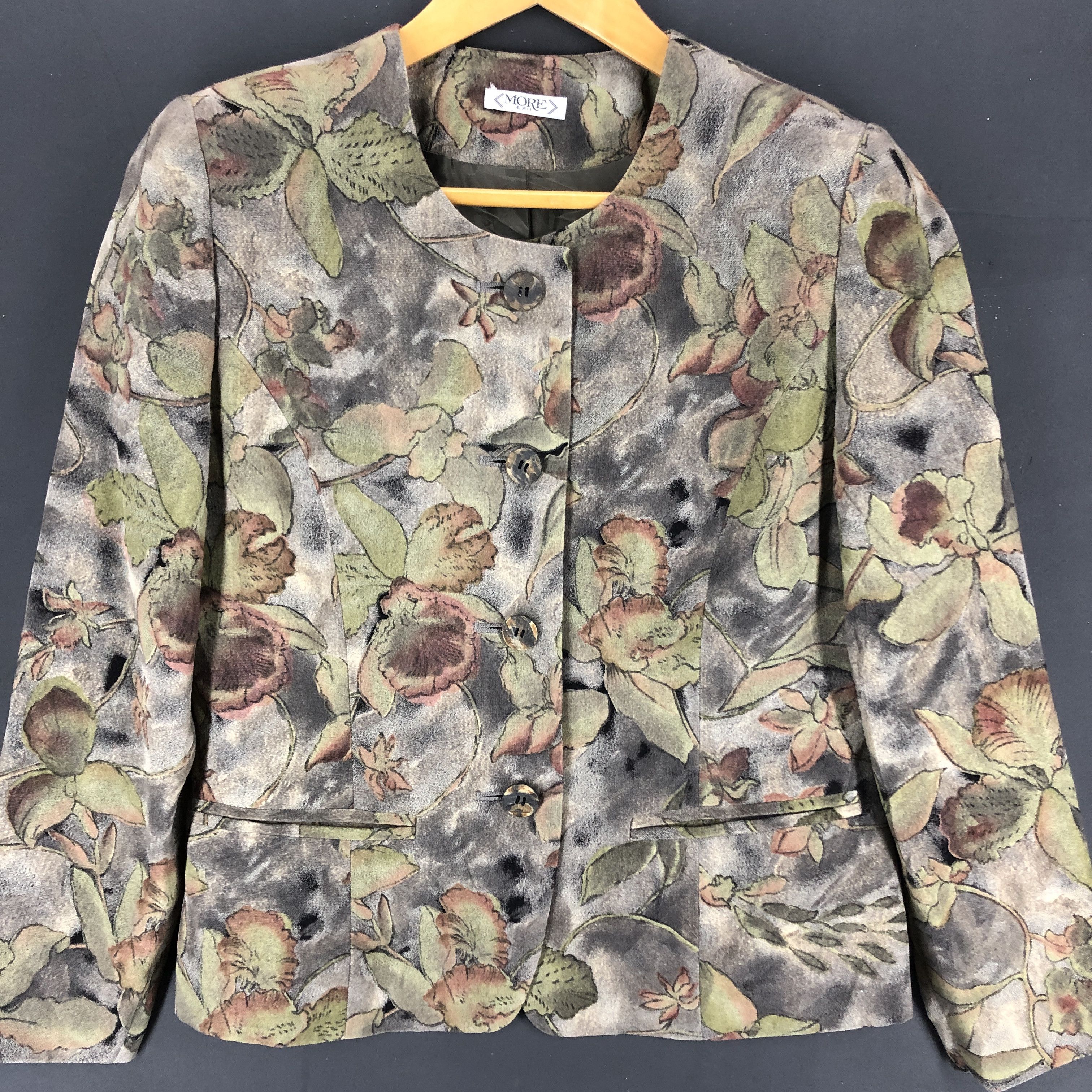 Japanese Brand MORE Women Casual Jacket #2107-72 Size S / US 4 / IT 40 - 2 Thumbnail