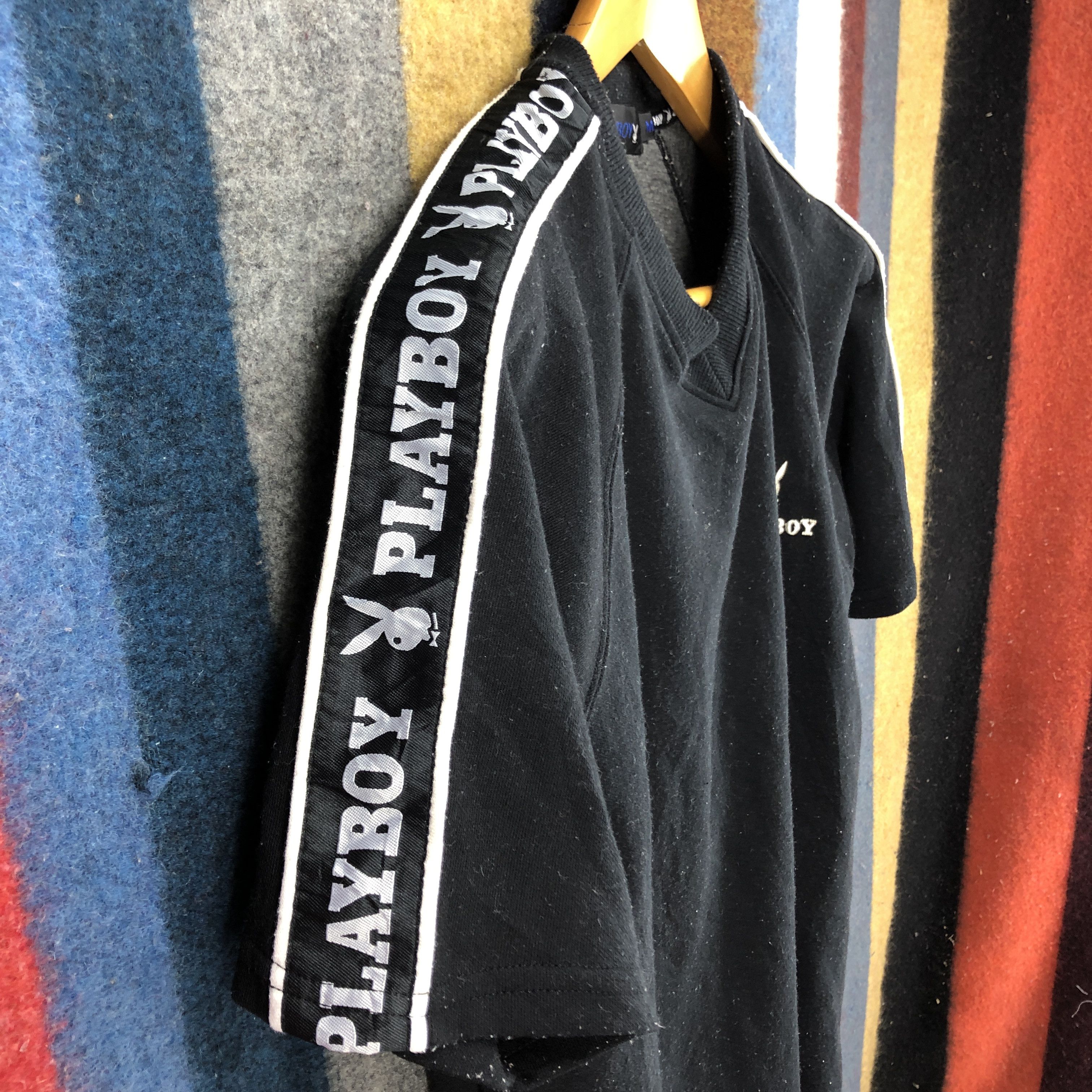 Playboy PLAYBOY Short Sleeve Sweatshirt Side Tape #0268/L Size US S / EU 44-46 / 1 - 5 Thumbnail