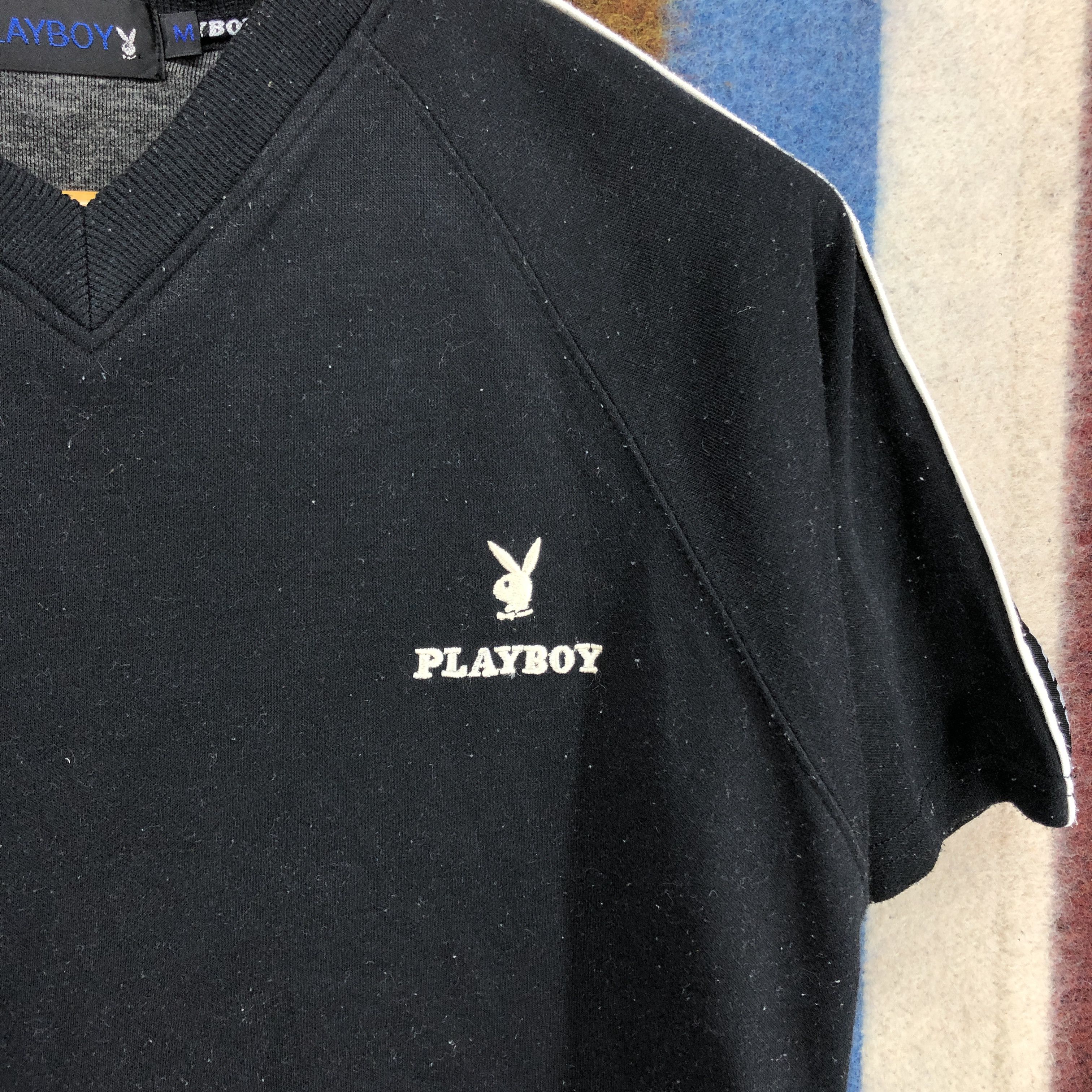 Playboy PLAYBOY Short Sleeve Sweatshirt Side Tape #0268/L Size US S / EU 44-46 / 1 - 4 Thumbnail