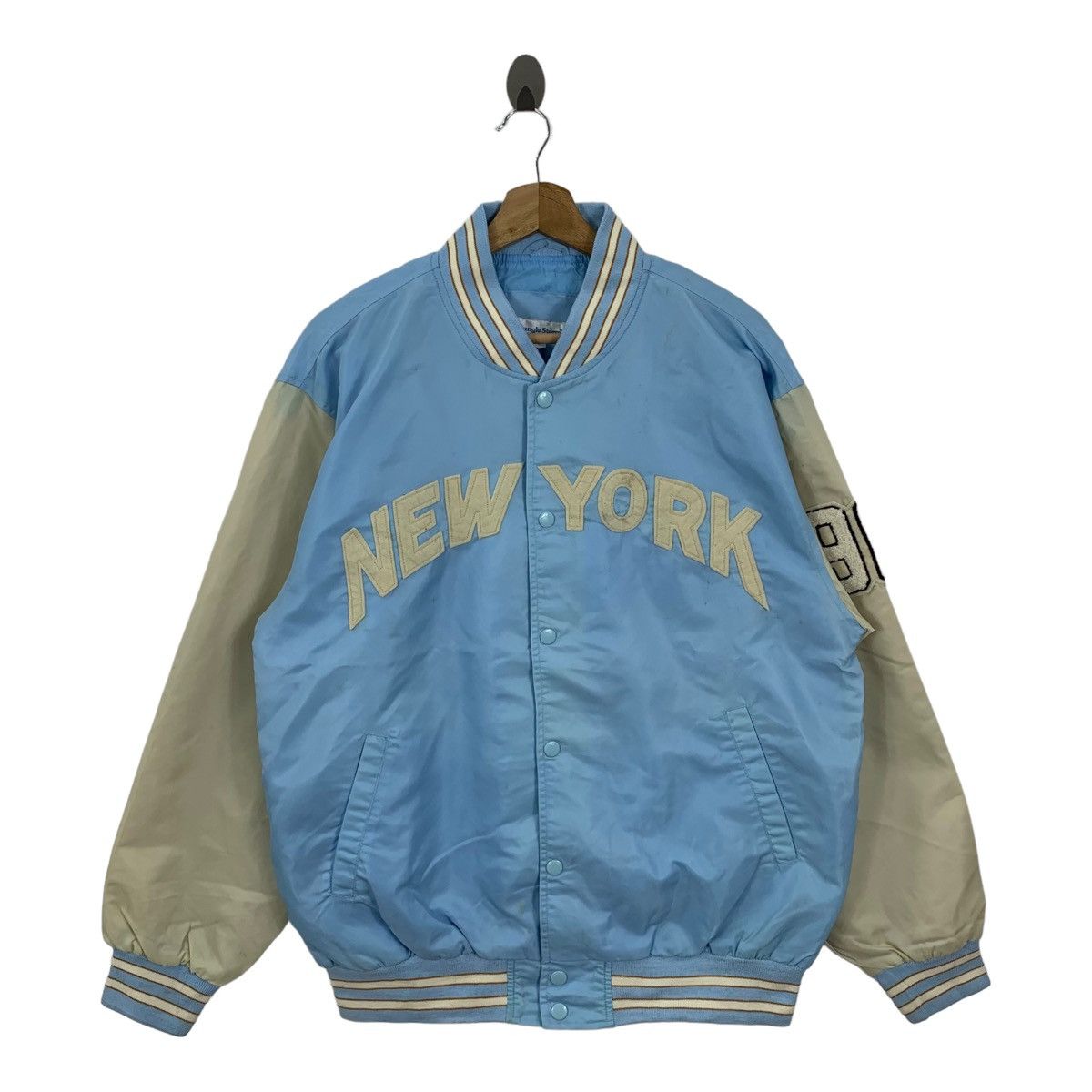 Japanese Brand × Vintage Vintage Jungle Storm Varsity Snap Button Jacket Size US L / EU 52-54 / 3 - 1 Thumbnail