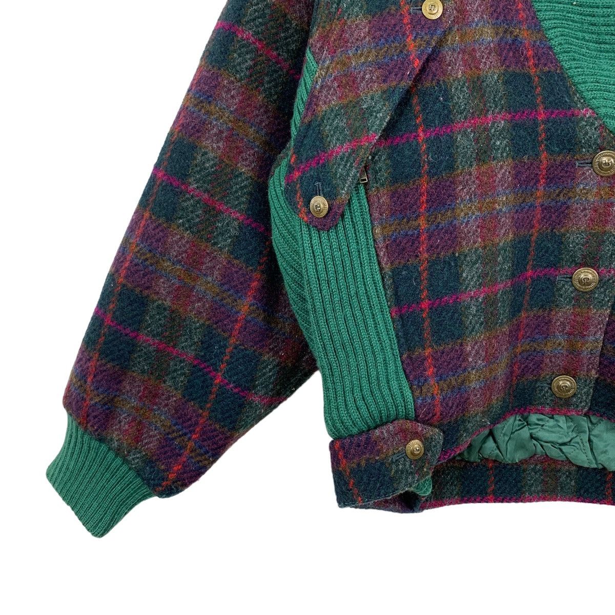 Designer × Vintage Vintage Gio Sport Tartan Plaid Wool Zipper Jacket Size US L / EU 52-54 / 3 - 3 Thumbnail