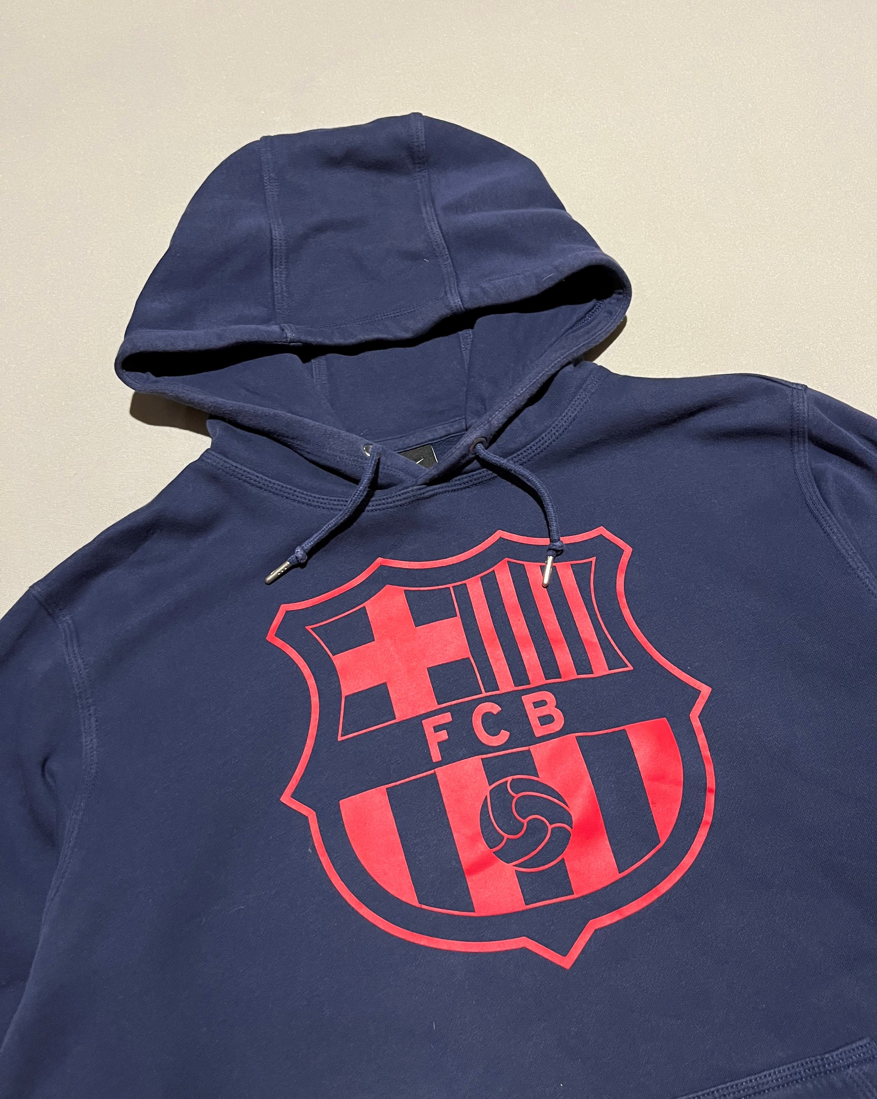 Nike Nike F.C. Barcelona Blue Hoodie Size US L / EU 52-54 / 3 - 4 Thumbnail