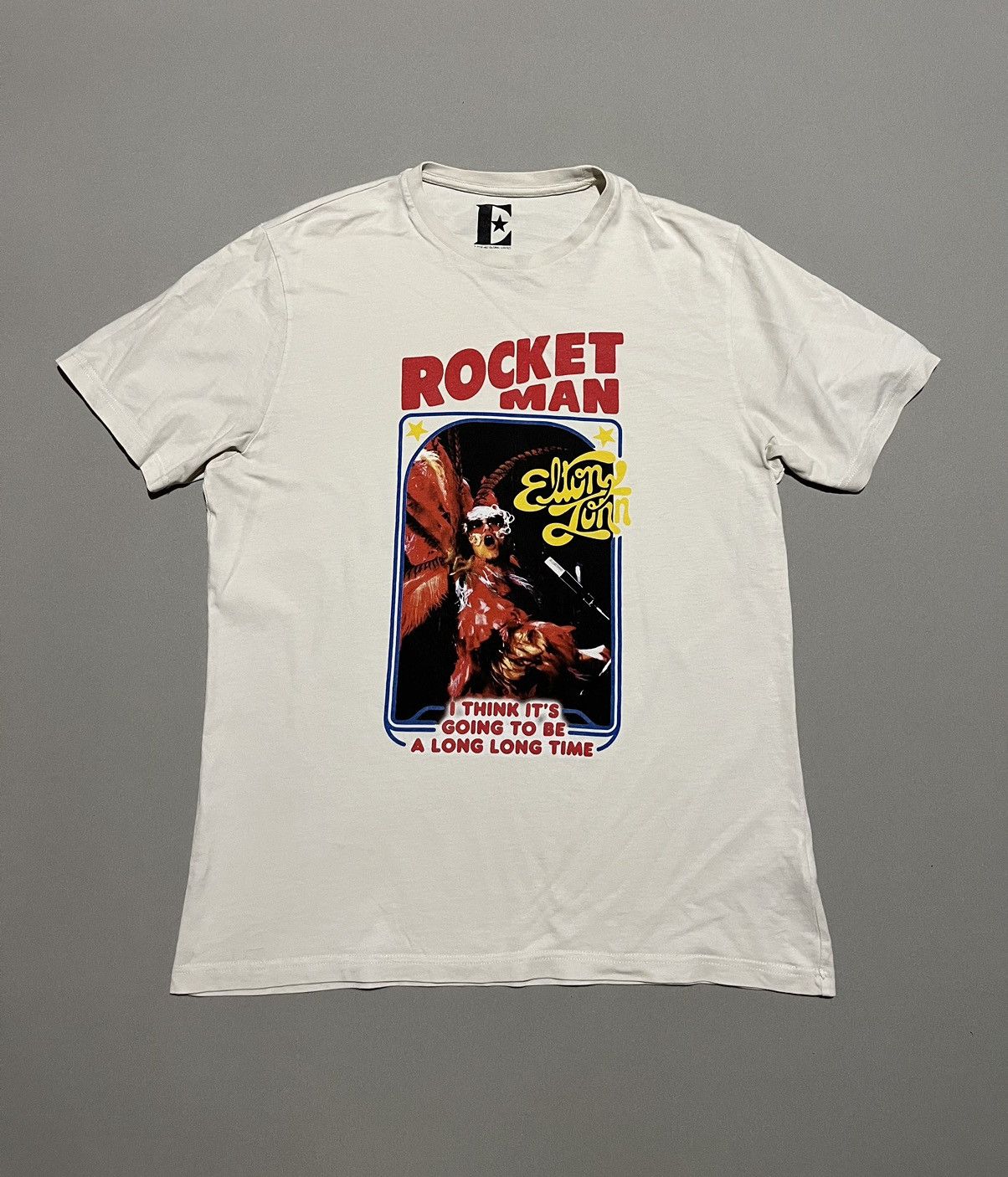 Band Tees Elton John Rocket Man White T-shirt Size US M / EU 48-50 / 2 - 1 Thumbnail