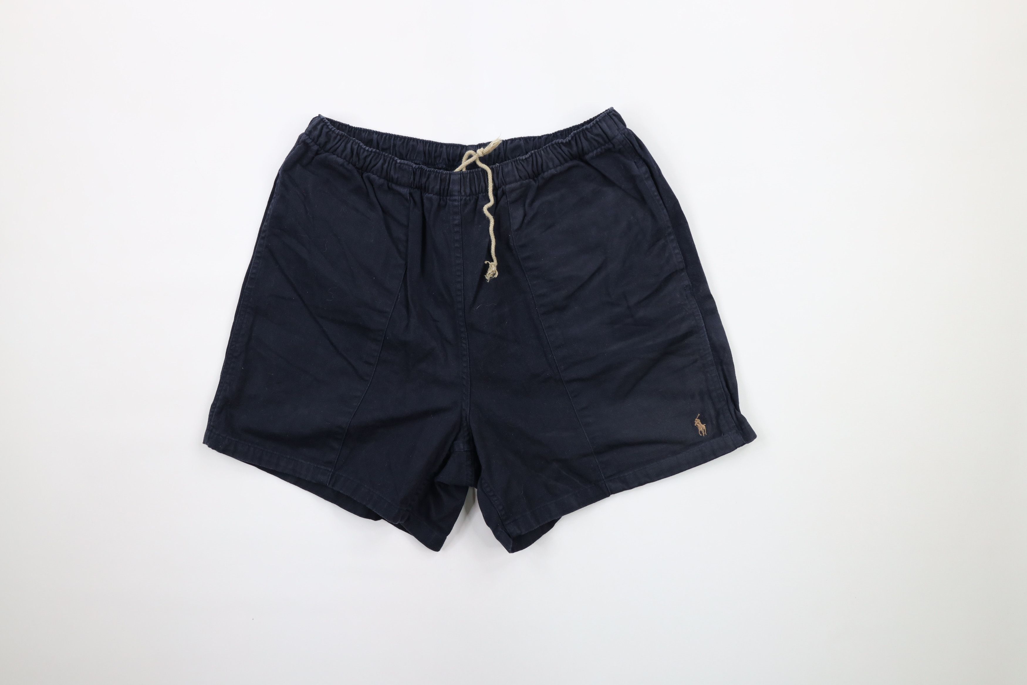 Ralph Lauren × Vintage Vintage 90s Ralph Lauren Above Knee Cotton Dad Shorts Blue Size US 32 / EU 48 - 1 Thumbnail