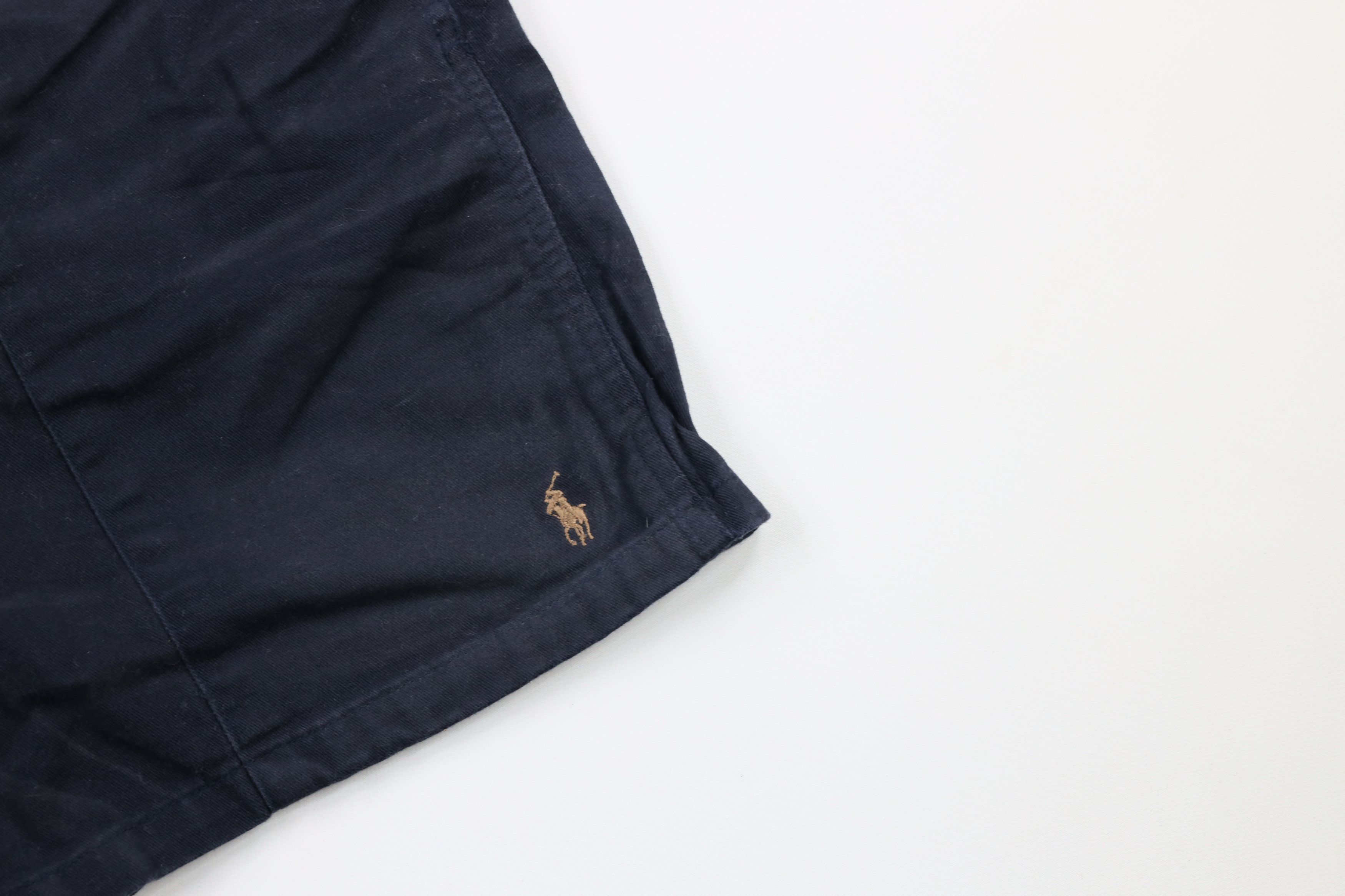 Ralph Lauren × Vintage Vintage 90s Ralph Lauren Above Knee Cotton Dad Shorts Blue Size US 32 / EU 48 - 4 Thumbnail