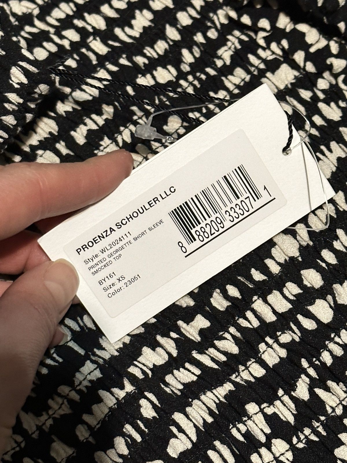 Proenza Schouler Proenza Schouler White Label Printed Smocked Top Size XS / US 0-2 / IT 36-38 - 6 Thumbnail