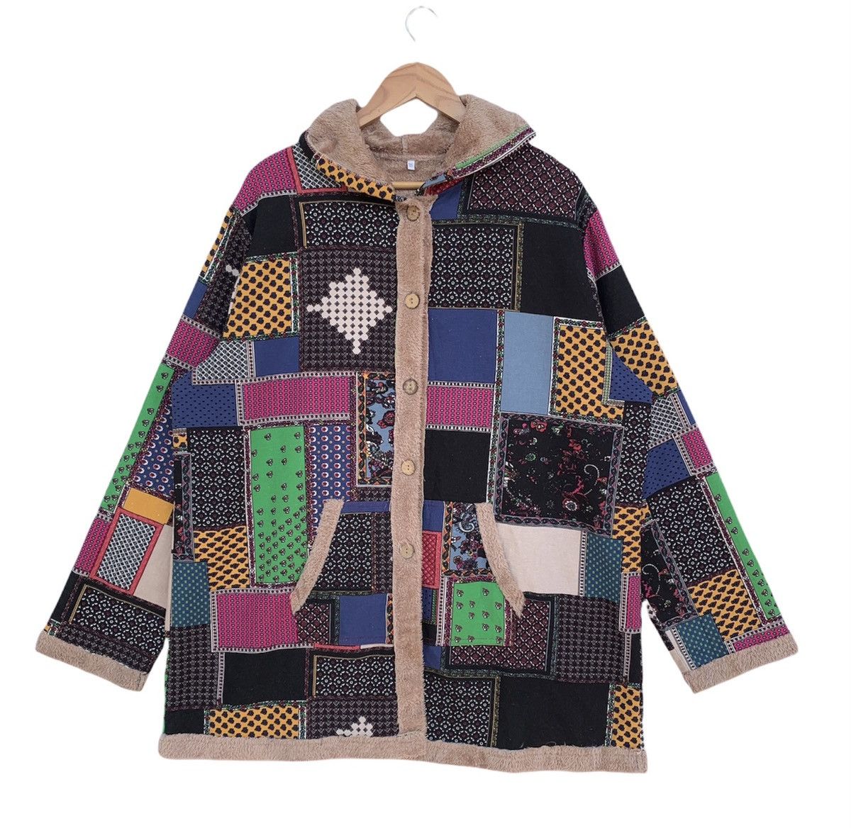 🔥Nice Design🔥Patchwork Fleece Button Up Jacket