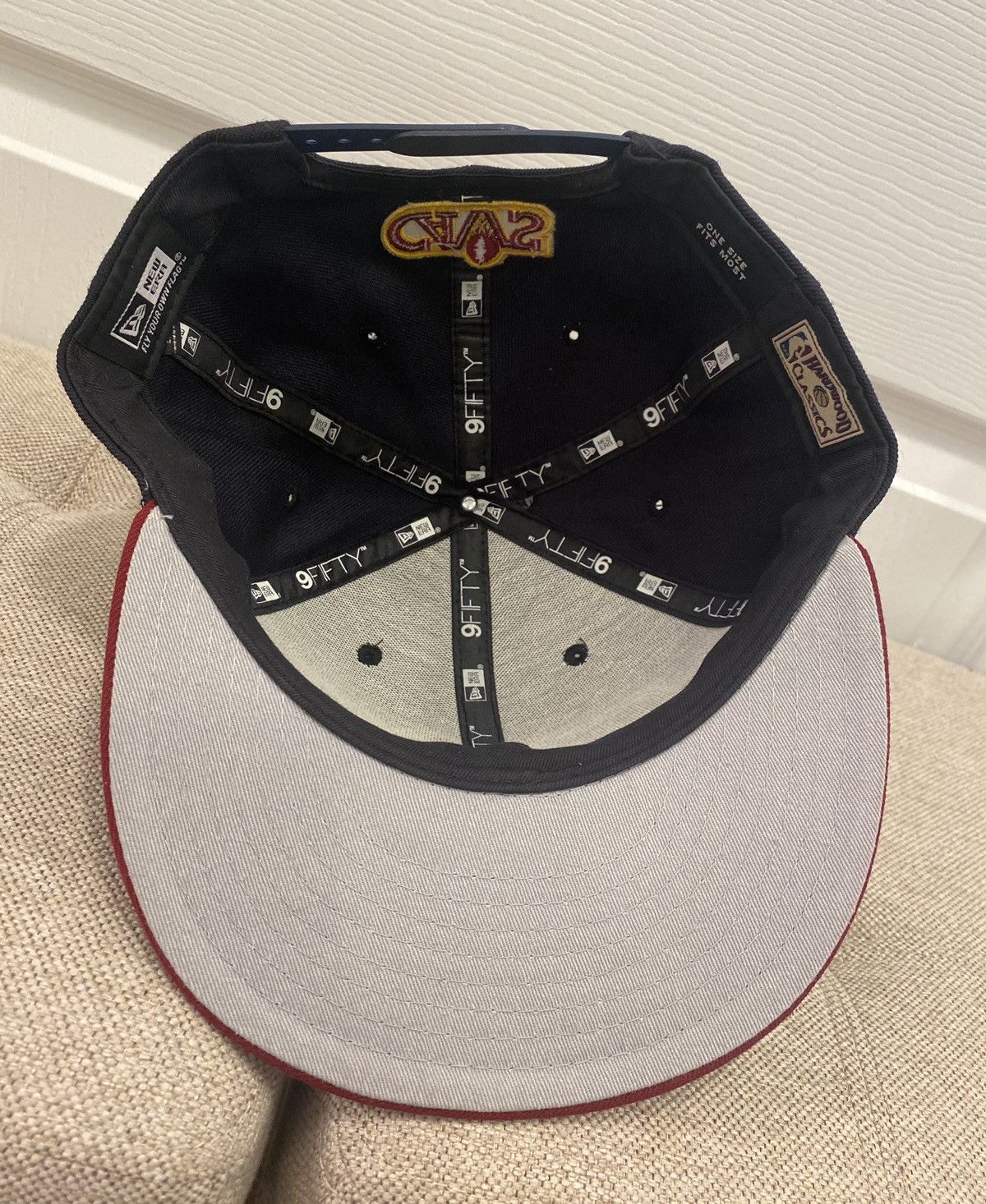 NBA × New Era Cleveland Cavaliers New Era Hardwood Classics Snap Back Hat Size ONE SIZE - 5 Thumbnail