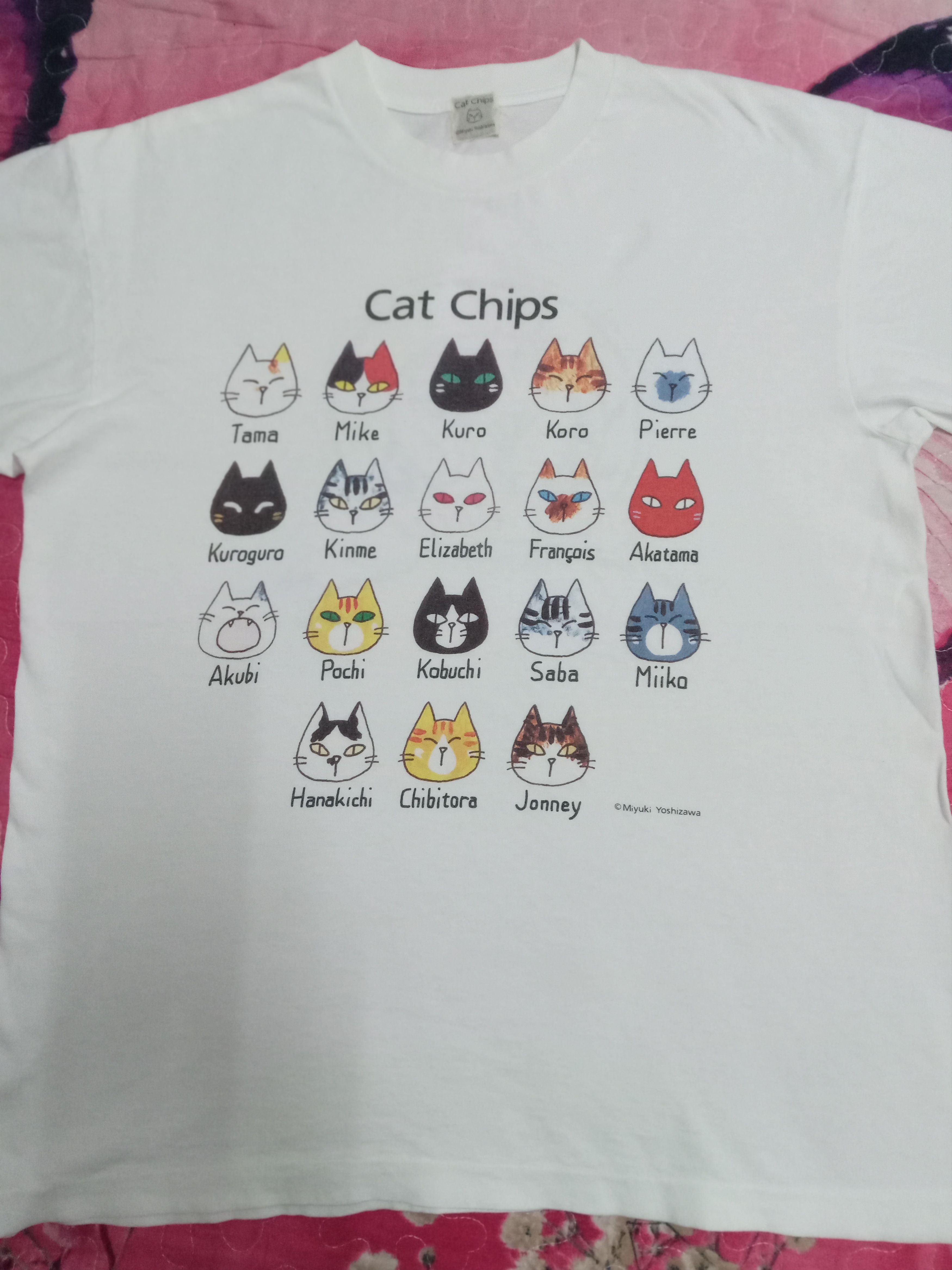 MoMA Vintage 90s Cat Art Tee by Japanese artist Miyuki Yoshizawai Size US L / EU 52-54 / 3 - 5 Thumbnail