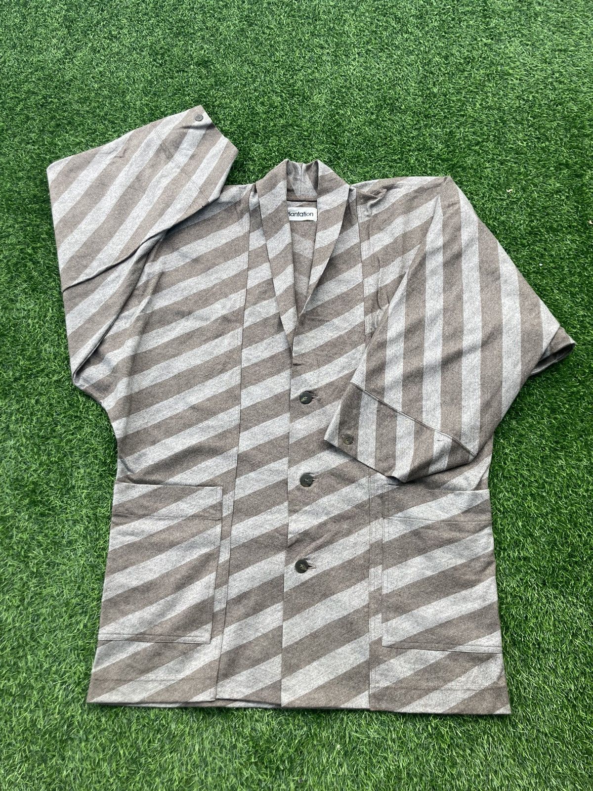 Issey Miyake ISSEY MIYAKE PLANTATION STRIPES WORK JACKET Size US M / EU 48-50 / 2 - 2 Thumbnail